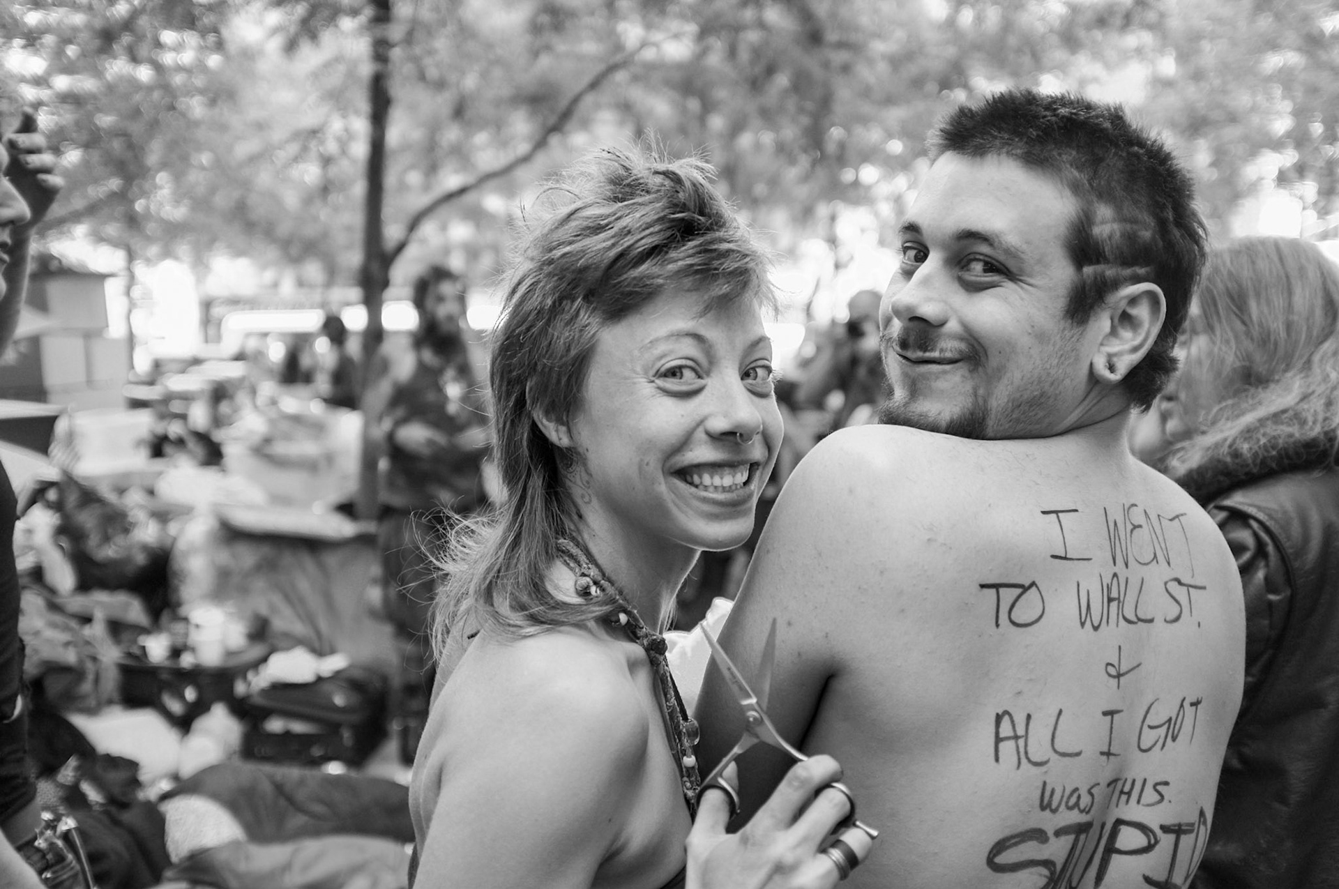 New York NY. Occupy Wall Street protests in Zuccotti Park, New York City. Taken October 6, 2011.