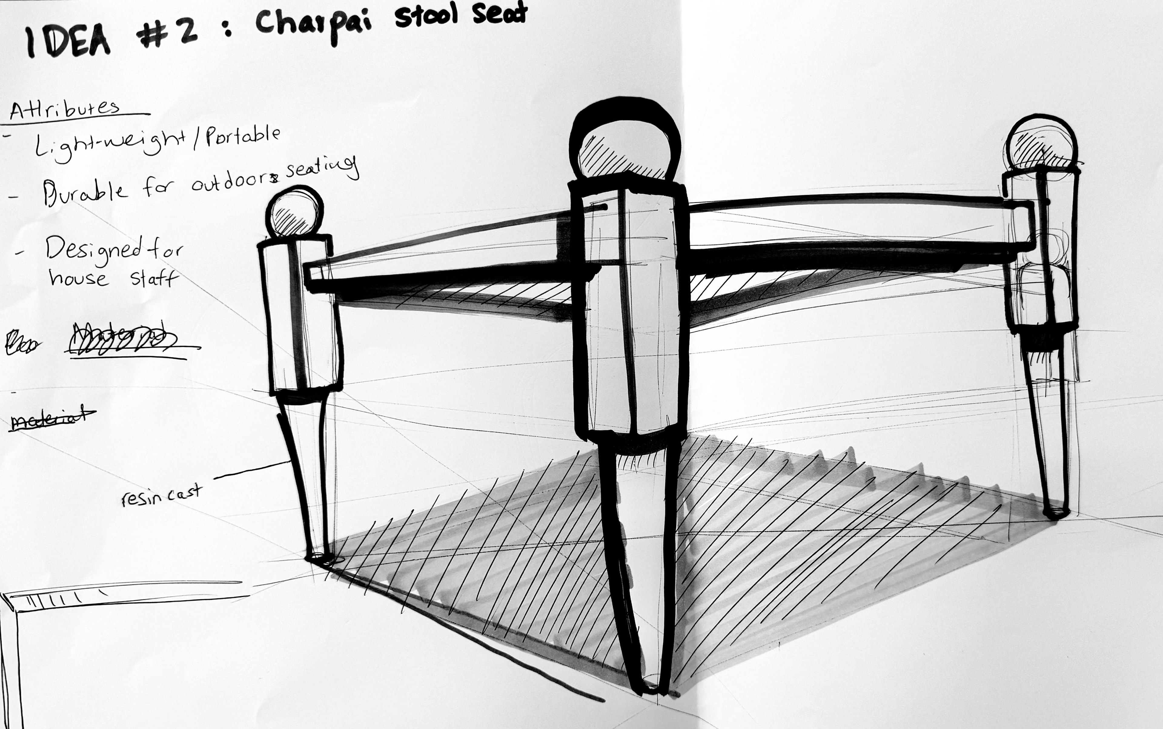 Mini Charpai Sketch