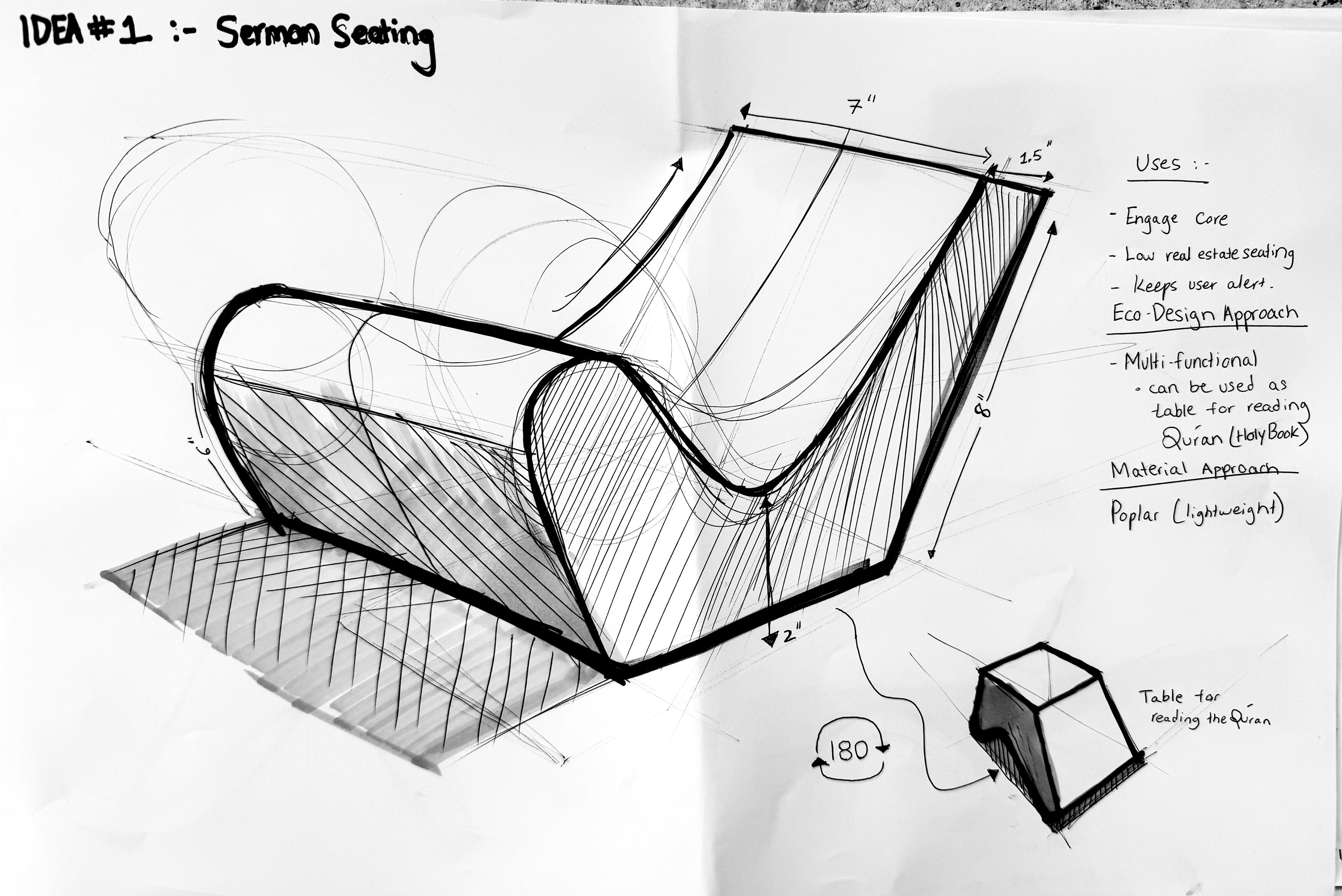 Sermon Seat Sketch