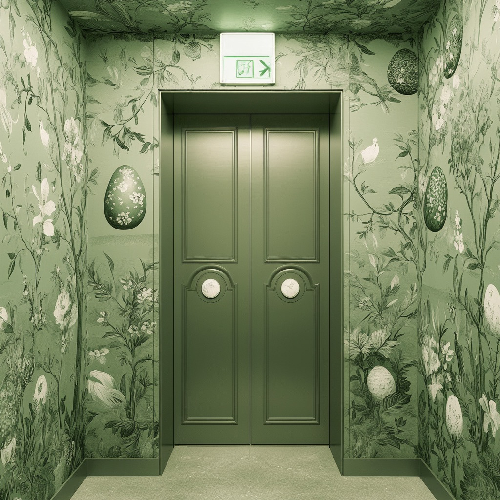 Easter themed elevator wallpaper concept 