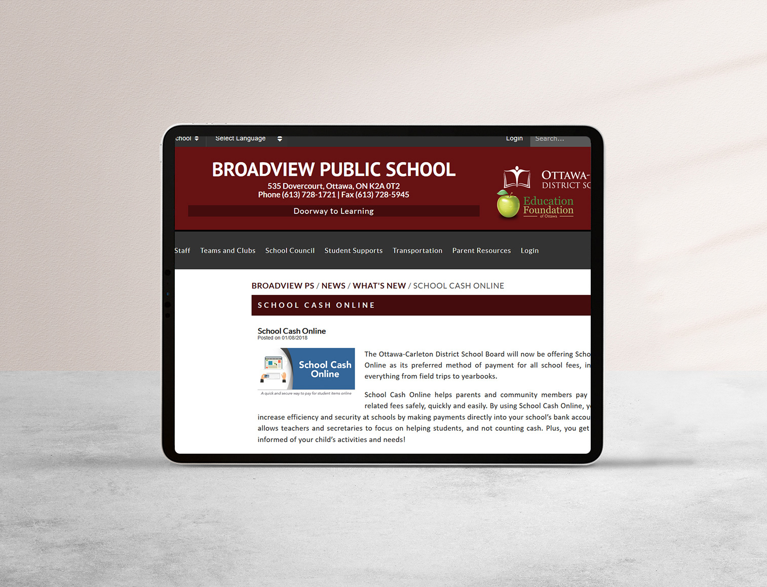 https://broadviewps.ocdsb.ca/news/what_s_new/school_cash_online