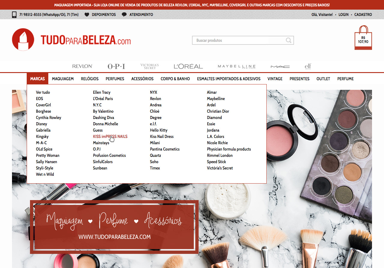 layout para loja virtual