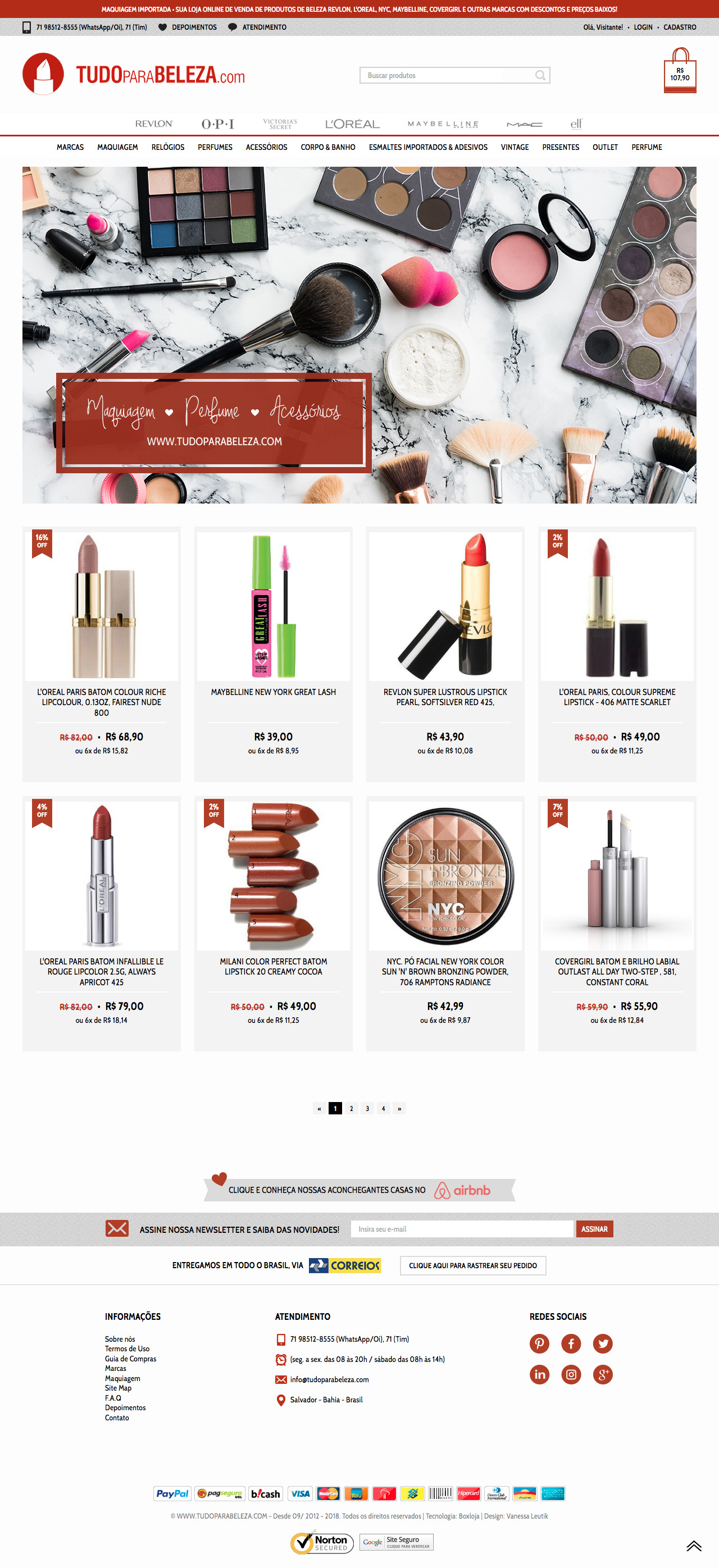 layout para loja virtual