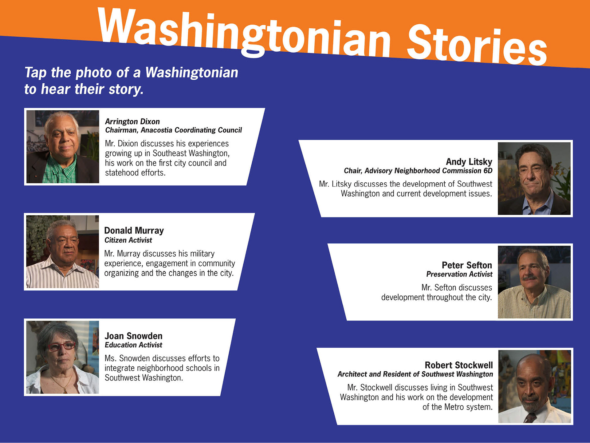 'WASHINGTONIAN STORIES' LANDING PAGE