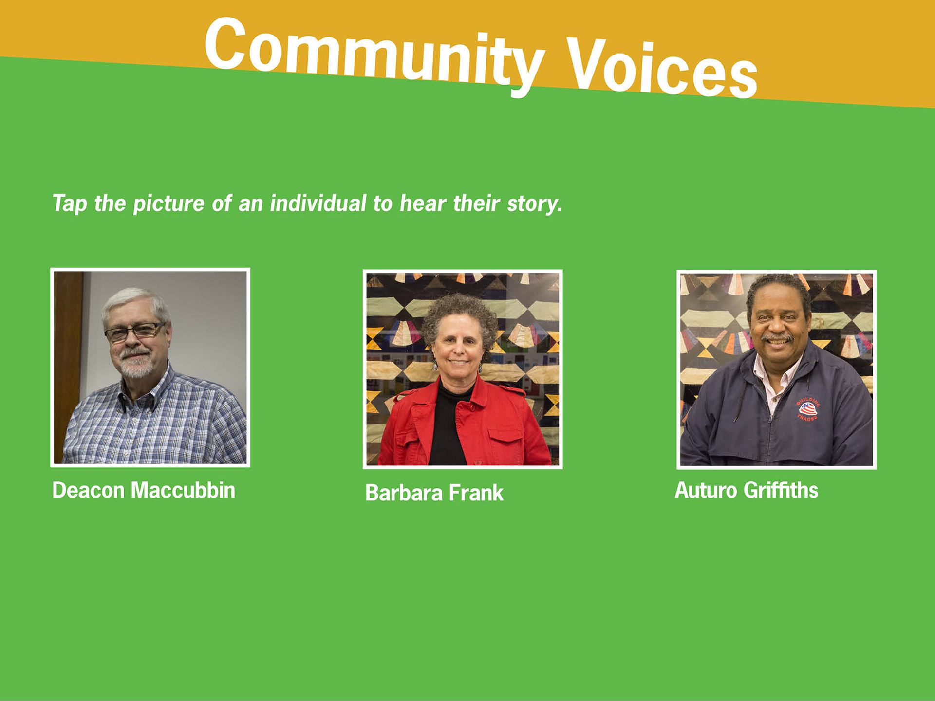 'COMMUNITY STORIES' LANDING PAGE