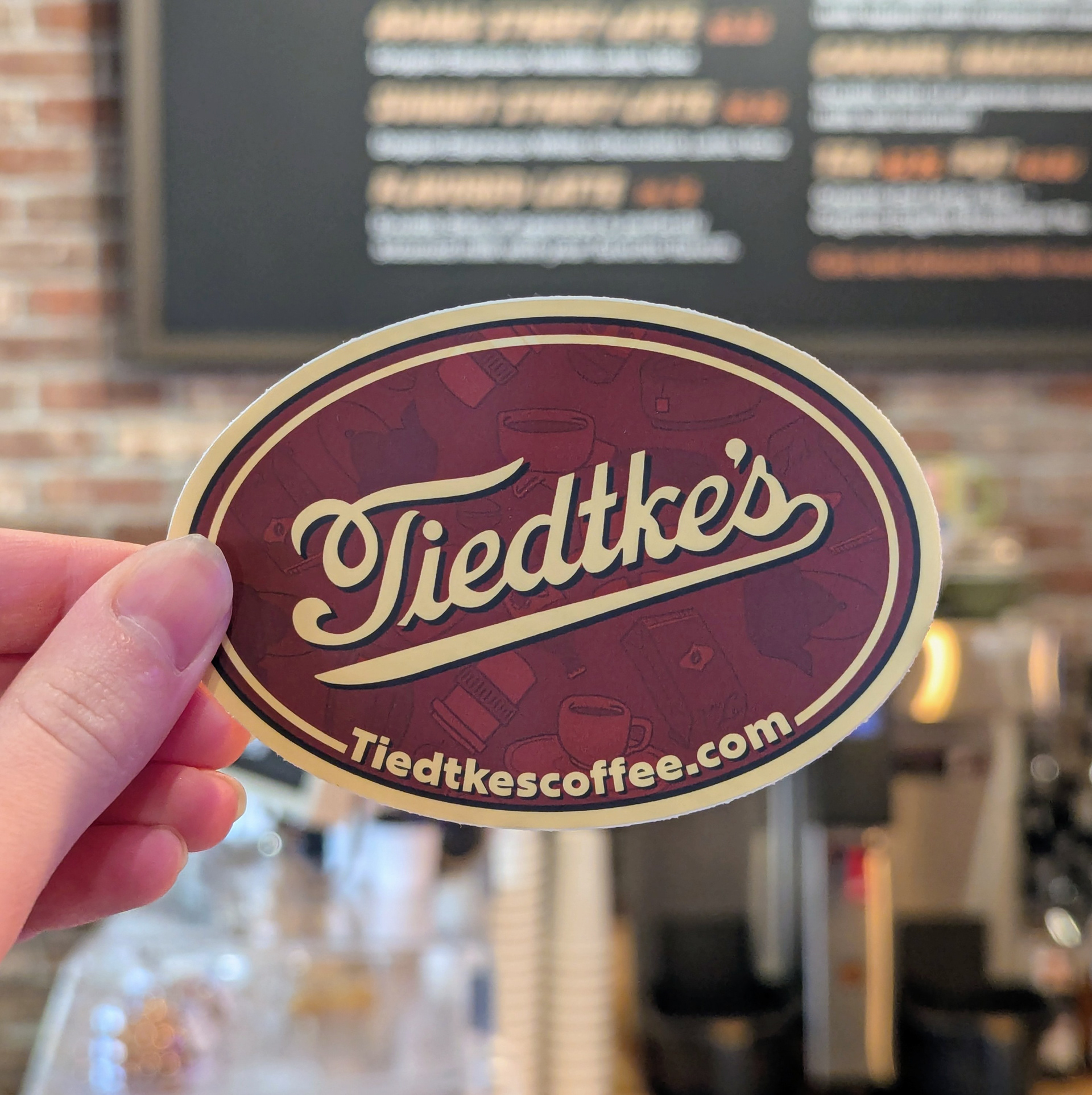 Printed (sticker version of cup label)