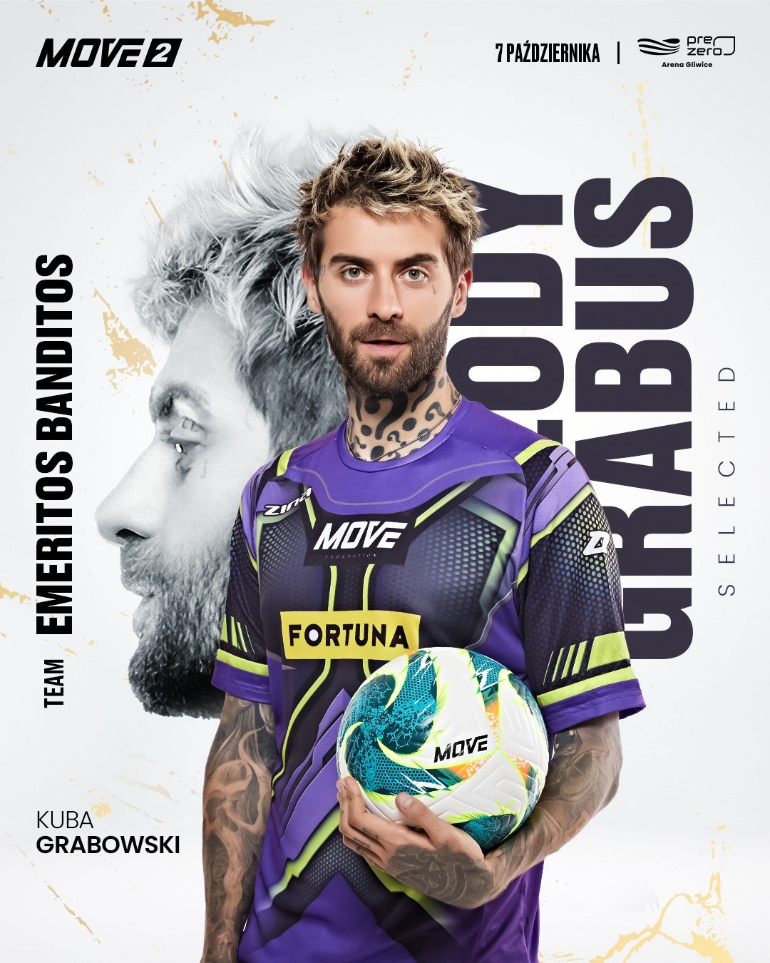 Move Federation 2 - obsługa fotograficzna - portrety zawodników. Agencja - Spotlight, Produkcja - Media Company, Opracowanie graficzne - Mateusz Szyszka