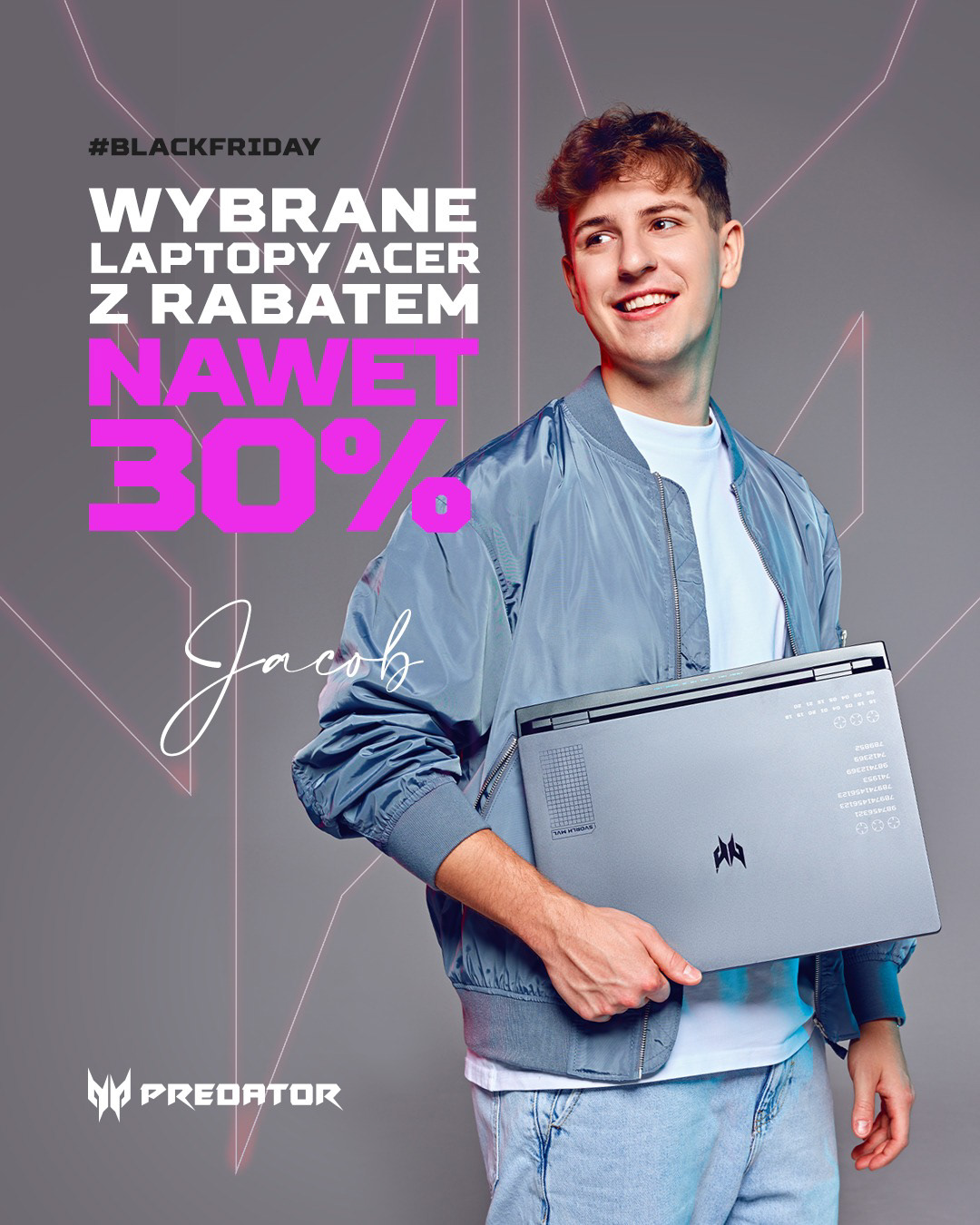 Acer Polska / Predator Gaming - Kampania reklamowa z Jacobem. Agencja - Melmak