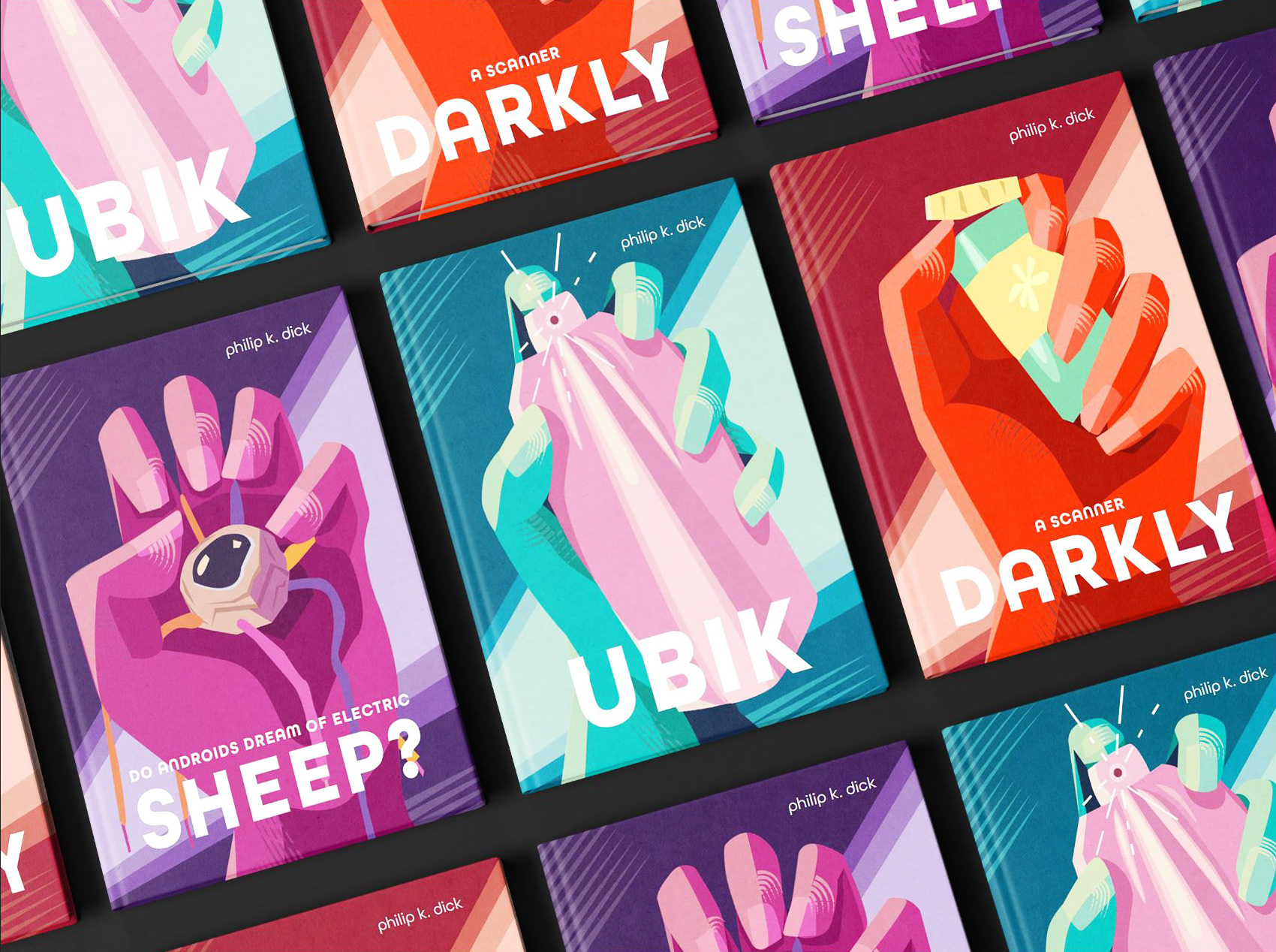 Mockup Featuring Flat Lay of All Cover Designs