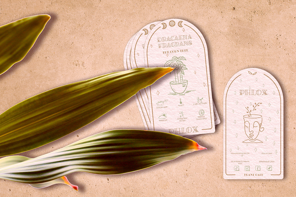 Plant Care - Business Cards in White