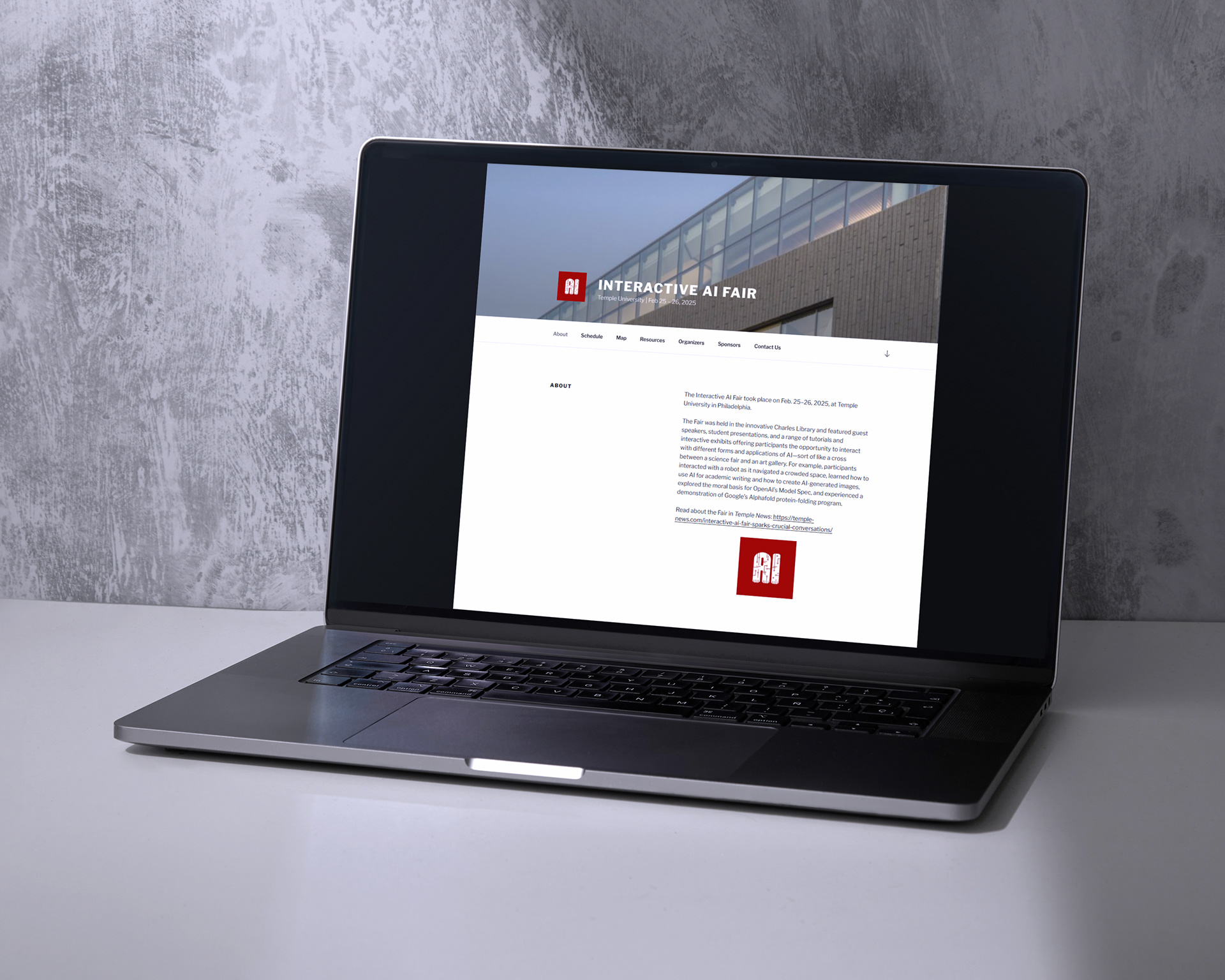 Real Event Site - Laptop Mock Up