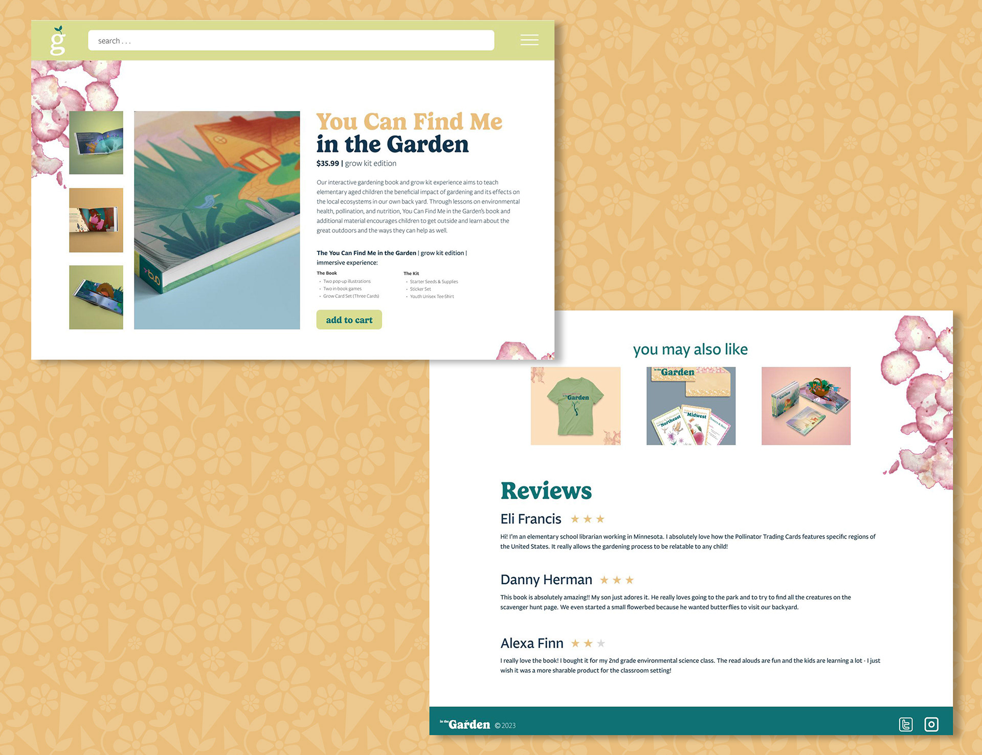 Website Ordering Page with Reviews