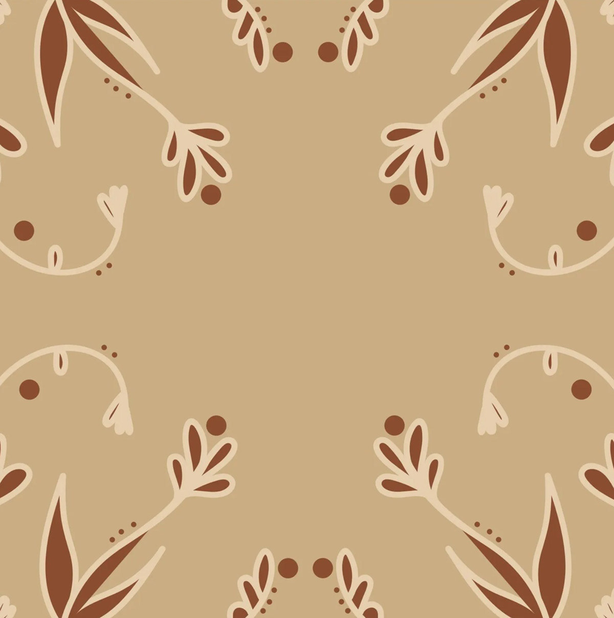 Floral Textile Pattern Flat