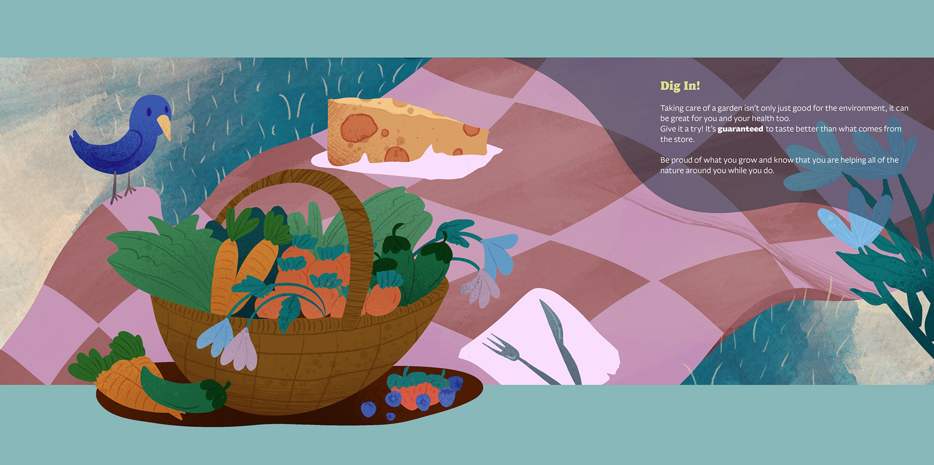 Flat View of the Picnic Pop-Up Spread
