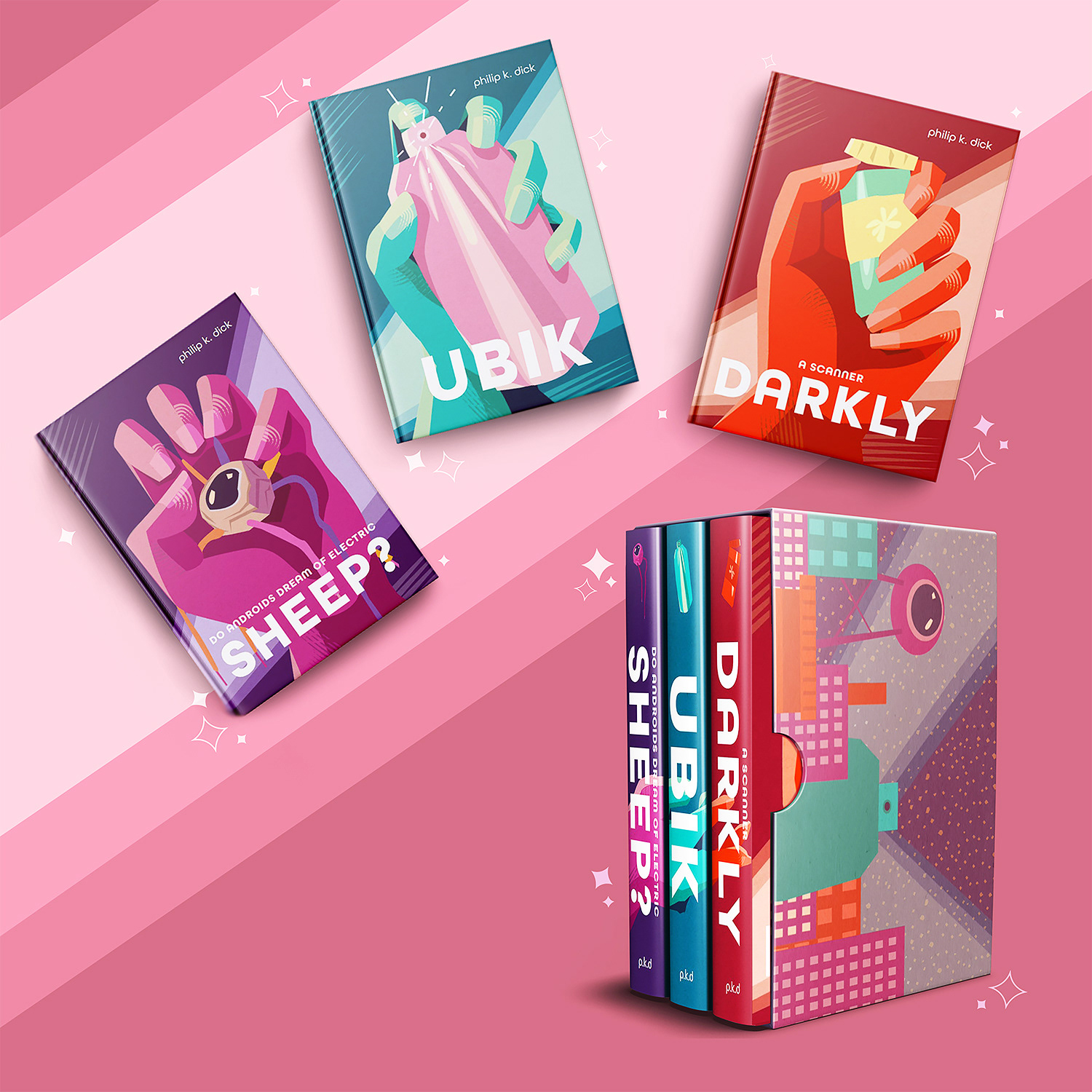 Mockup Featuring All Three Cover Designs & Box Set