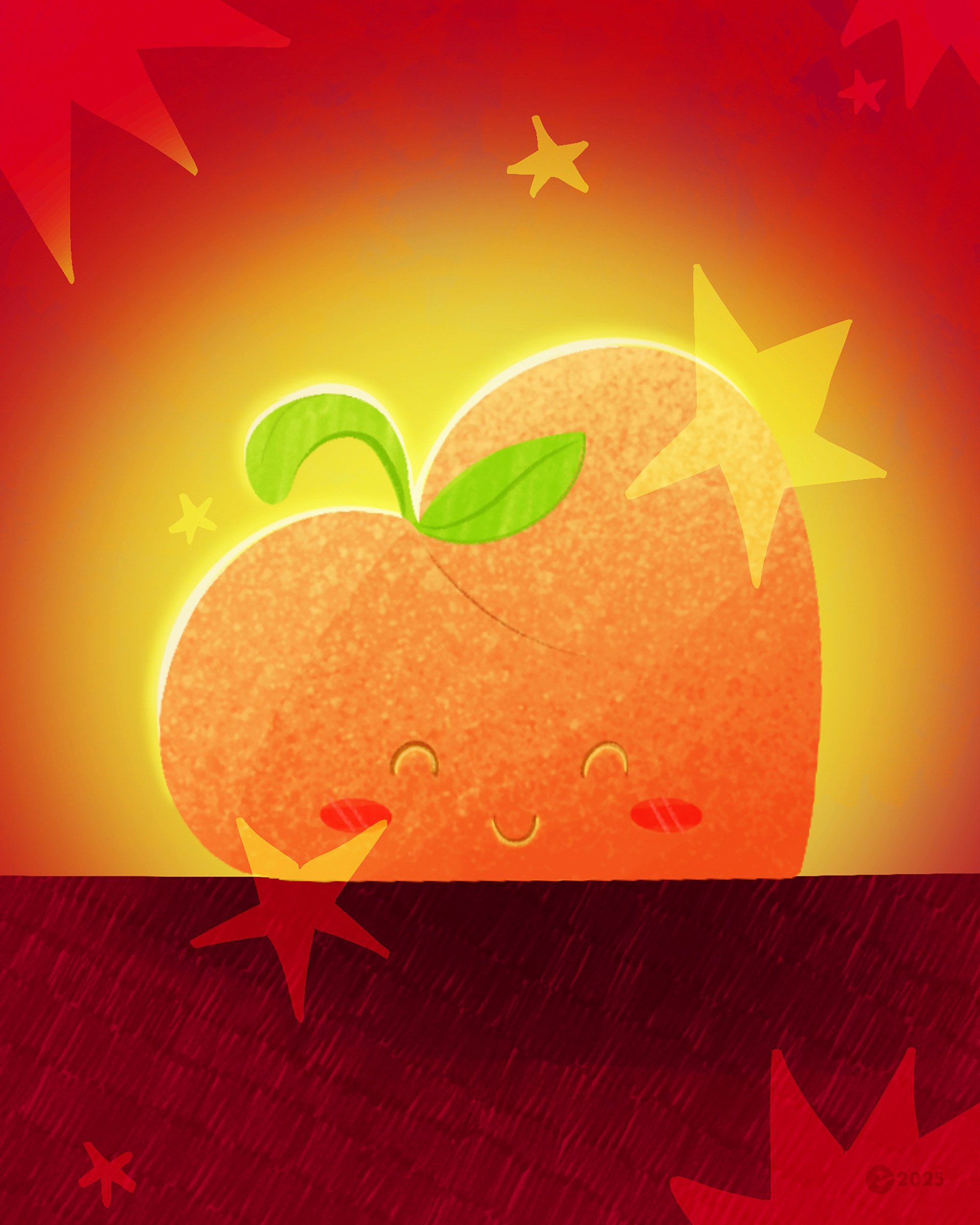 'Little Peach on my Desk' (2025)