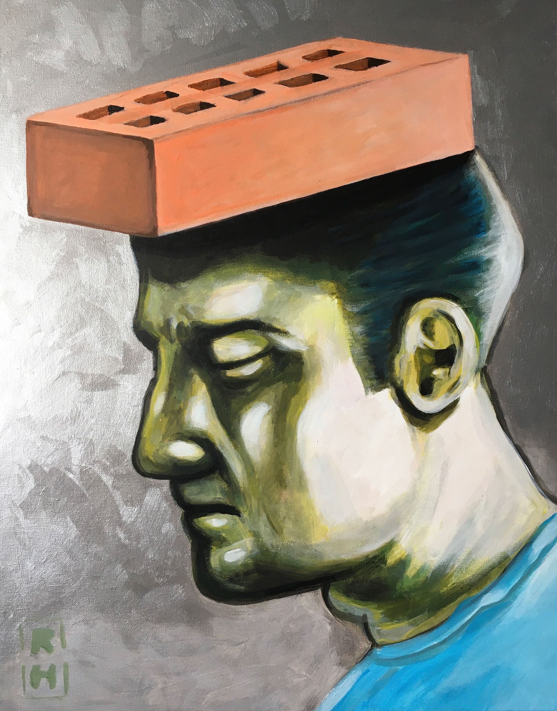 Der Ziegelstein | Acrylic Painting | 50 x 70 x 2 cm