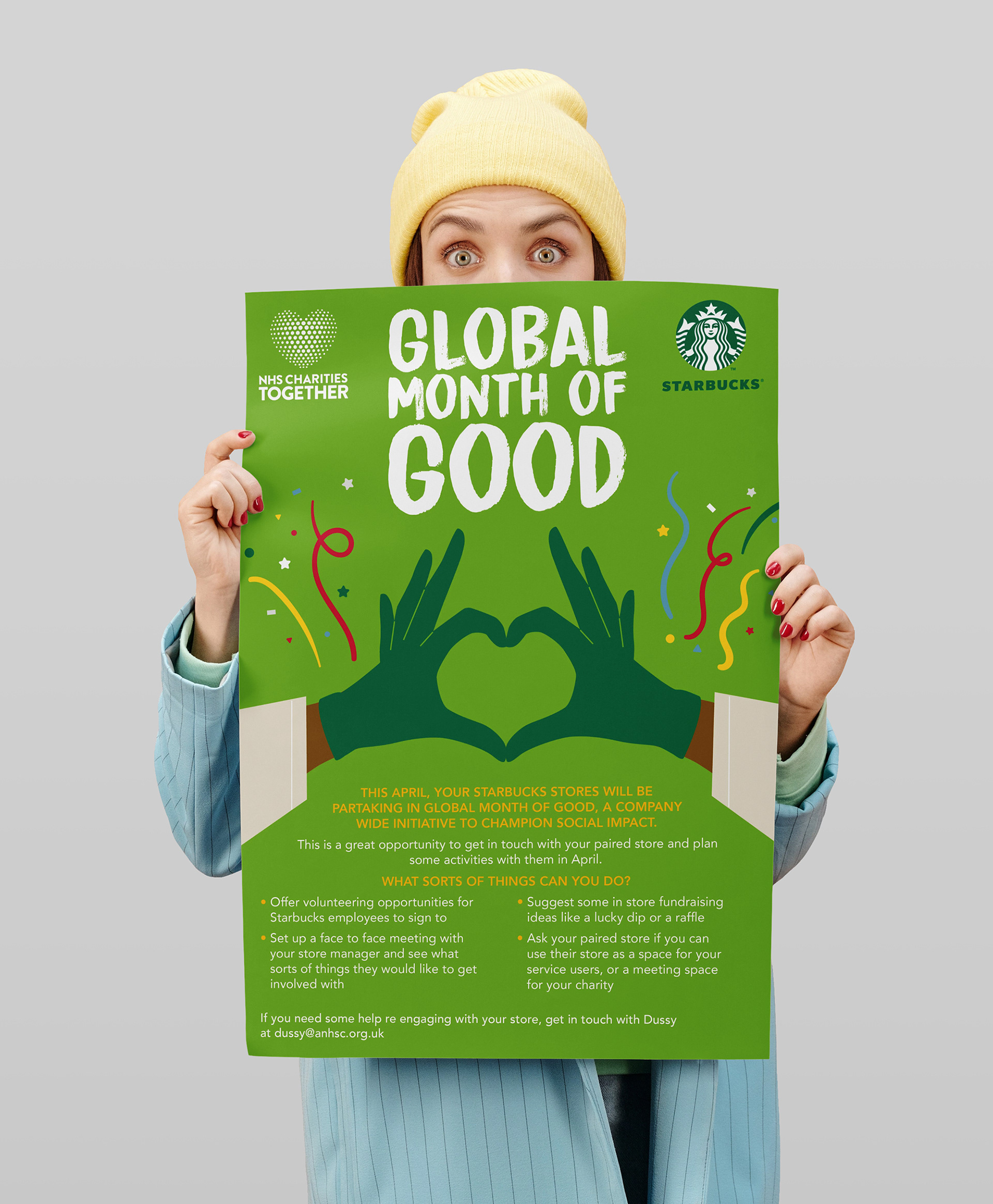 Fundraising toolkit – Starbucks employees promotional poster
