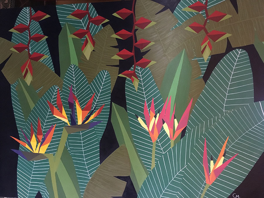 Heliconias 02 | Acrílica sobre tela | 160x130cm | 2018