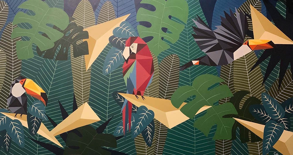 Pássaros | Acrílica sobre tela | 200x110cm | 2019