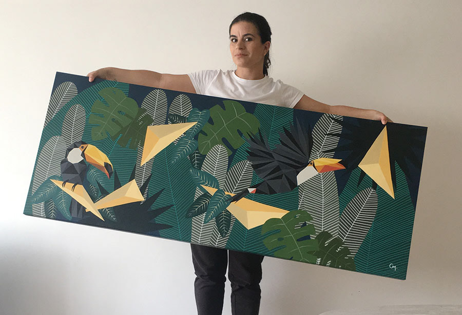 Tucanos | Acrílica sobre tela | 50x120cm | 2019