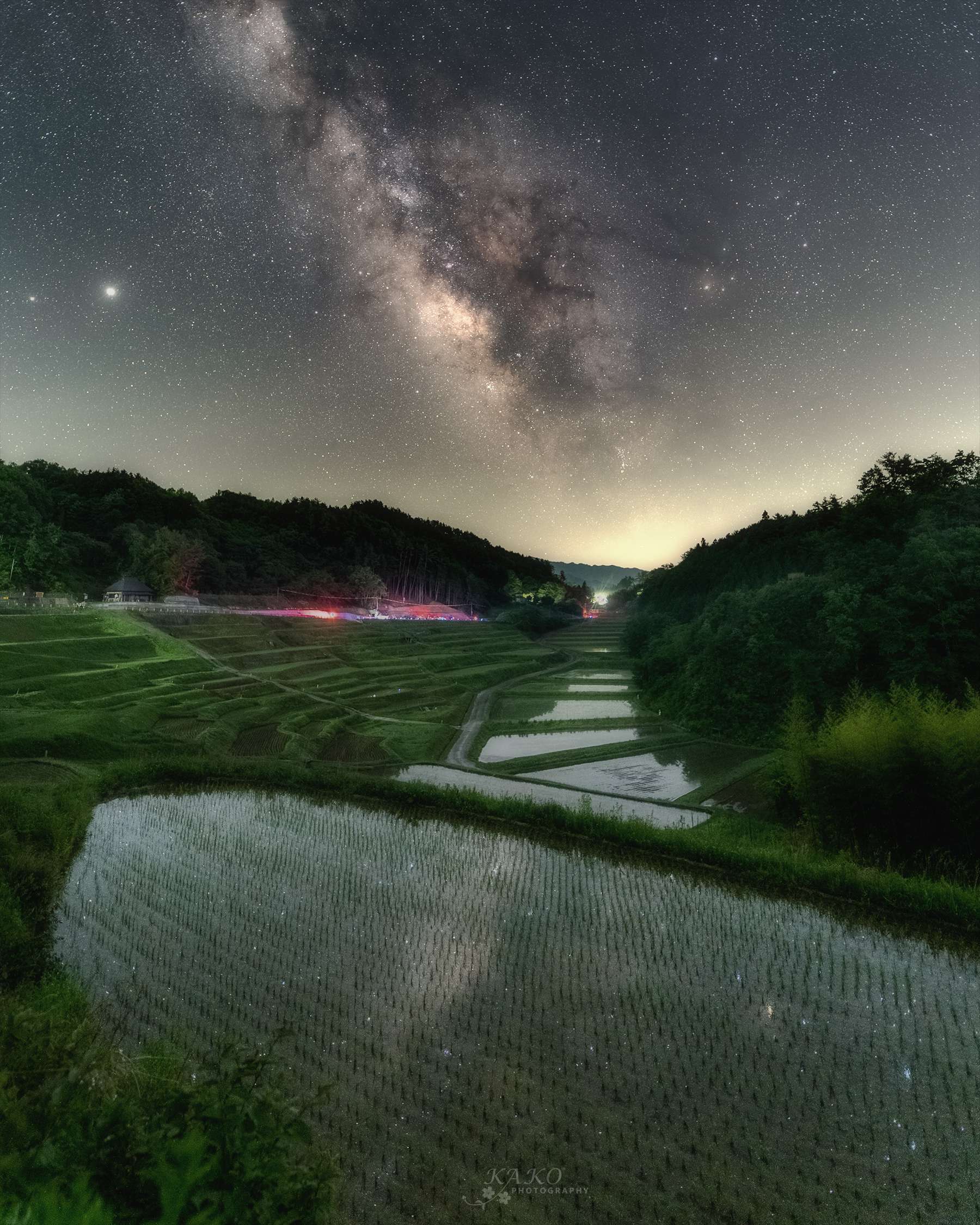 「棚田の天の川」- Rice terraces and the Milky Way -