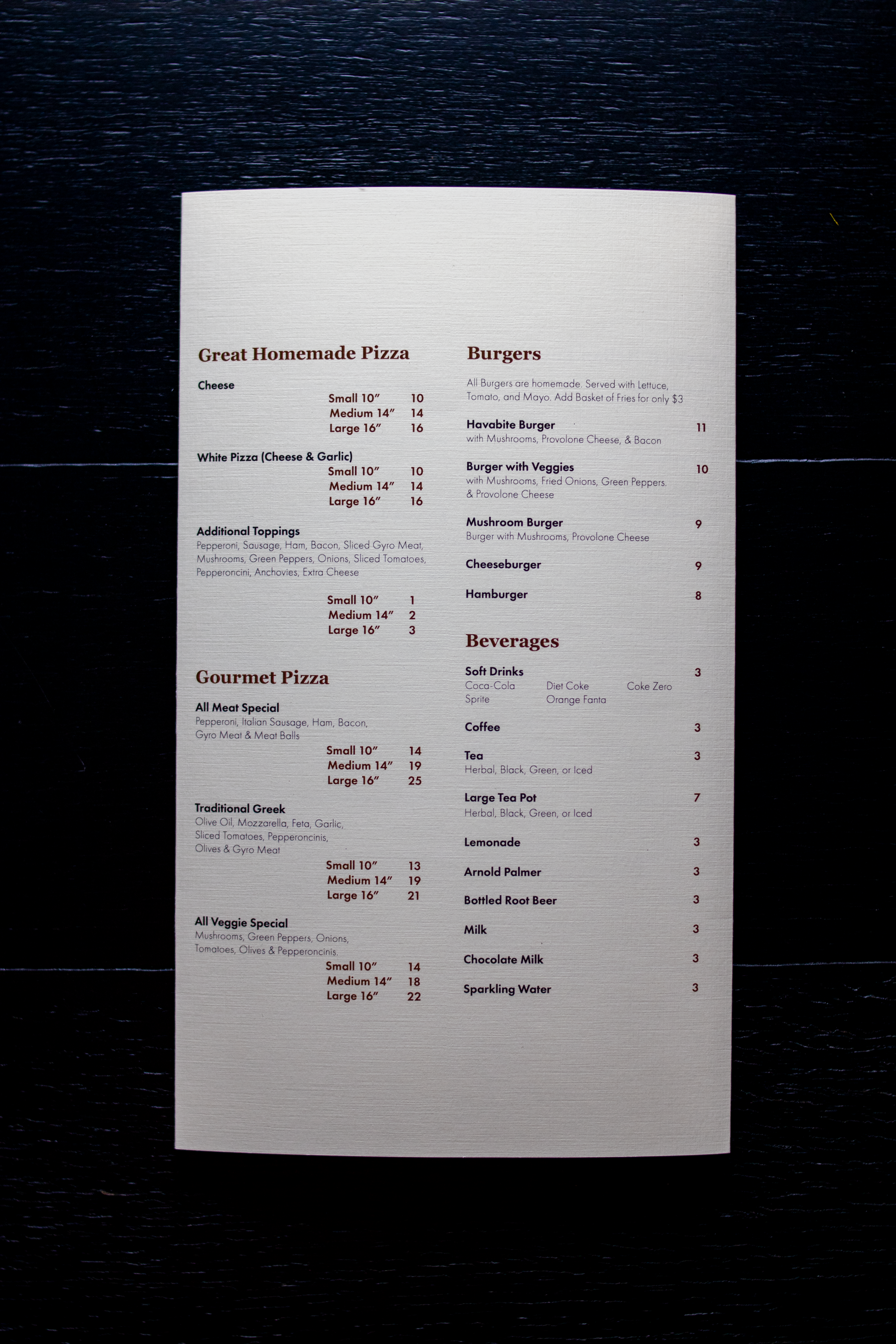 Main Menu: Back