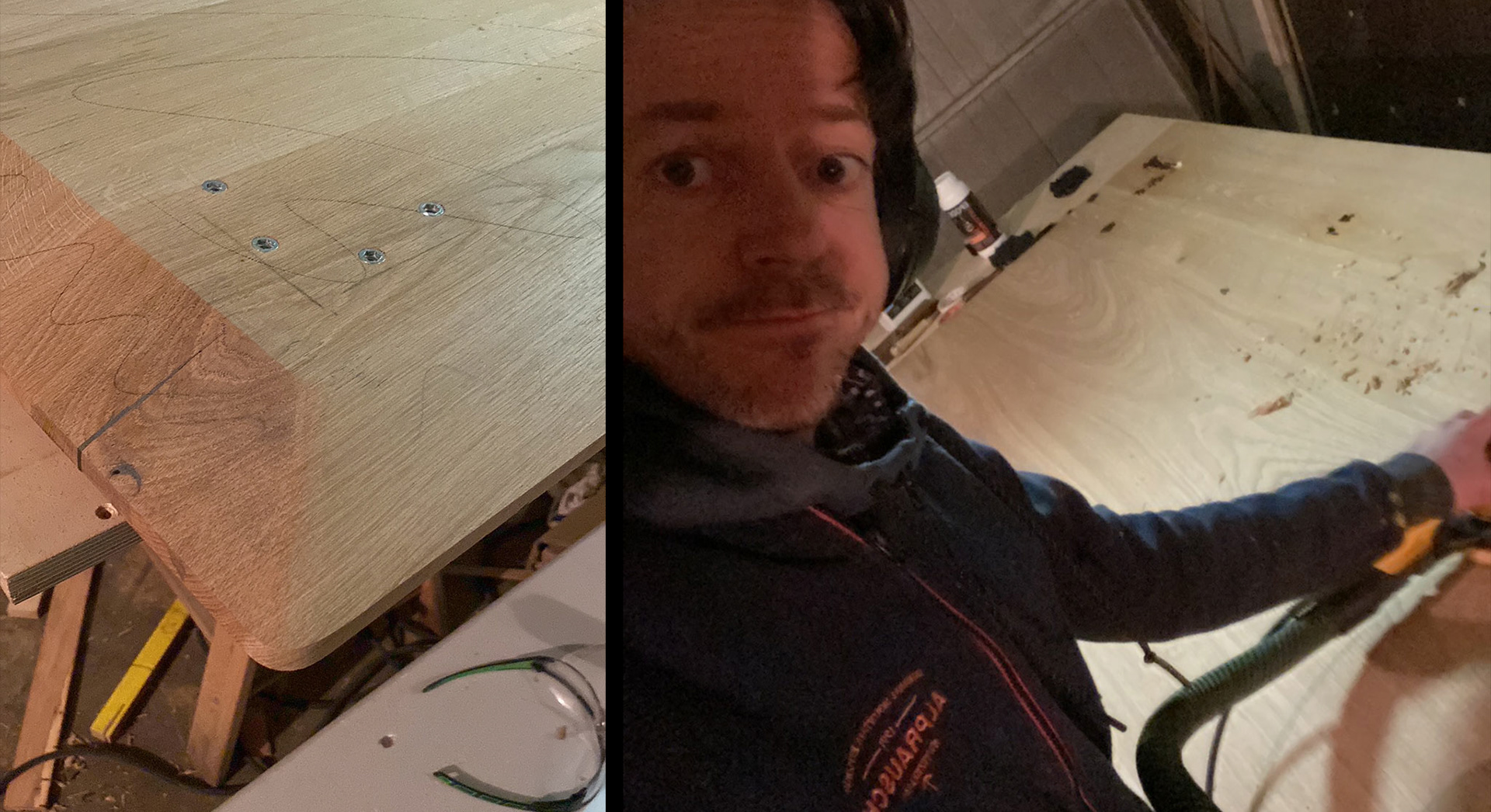 Screw inserts and lots of sanding