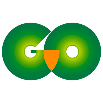 GO is a wilderness logo, made to look as though an owl is peering at you.