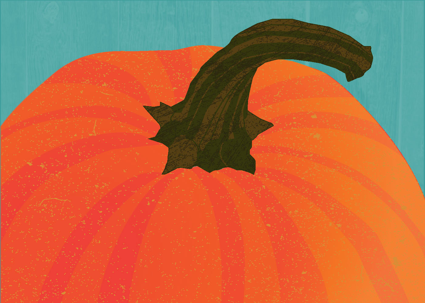 The feeling of a crisp fall day at the pumpkin patch, was achieved by using textures, masking, and the color scheme.