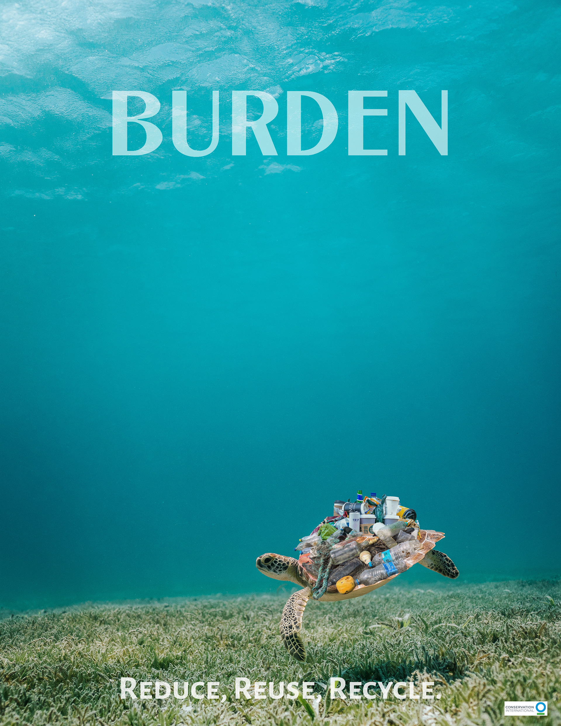 This poster was to bring awareness of our consumer goods, the effects of not recycling, and the burden that is carried on the shoulders of wildlife.