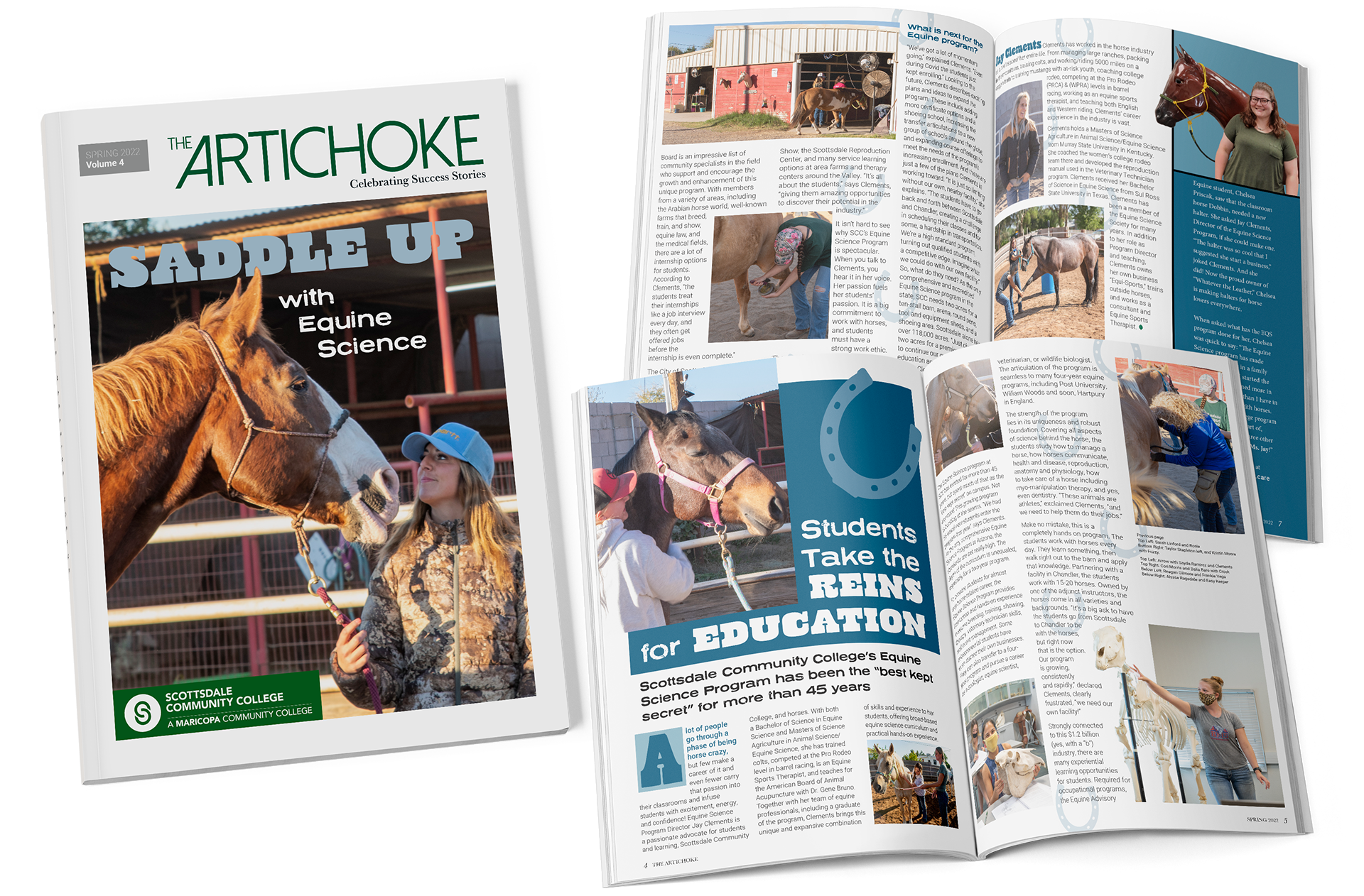 The Artichoke Volume 4, highlighted the Equine Science program at SCC.