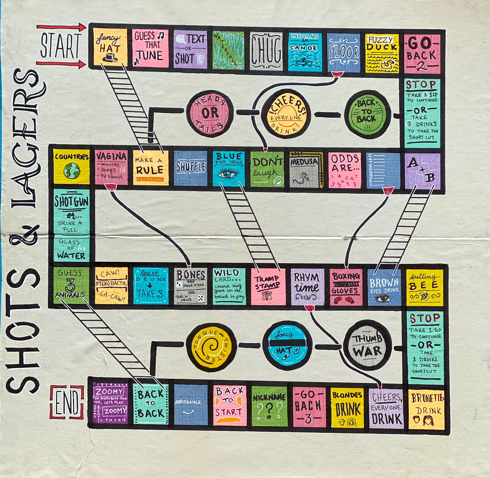 The original, hand-made board game
