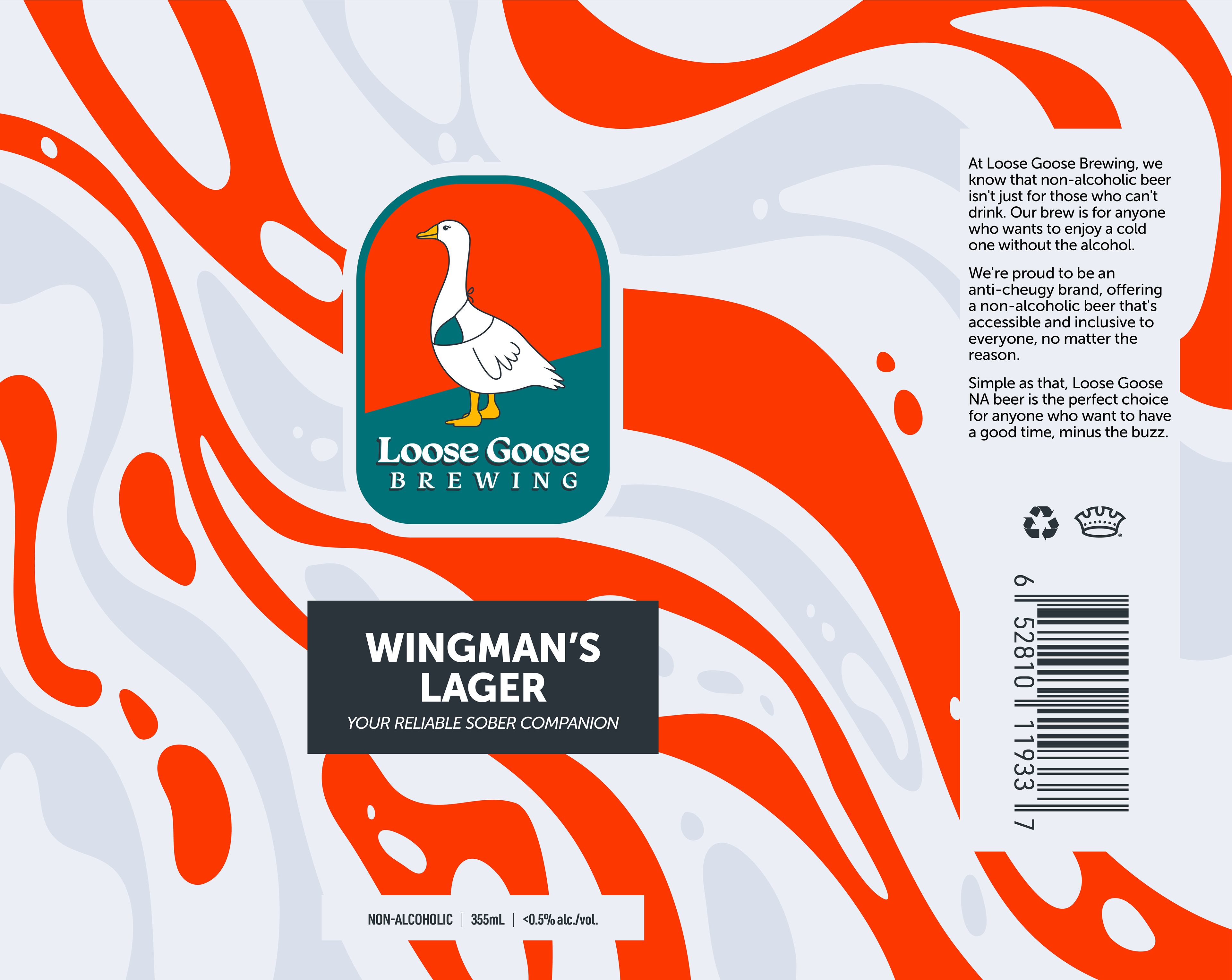 Label Design for Wingman's Lager