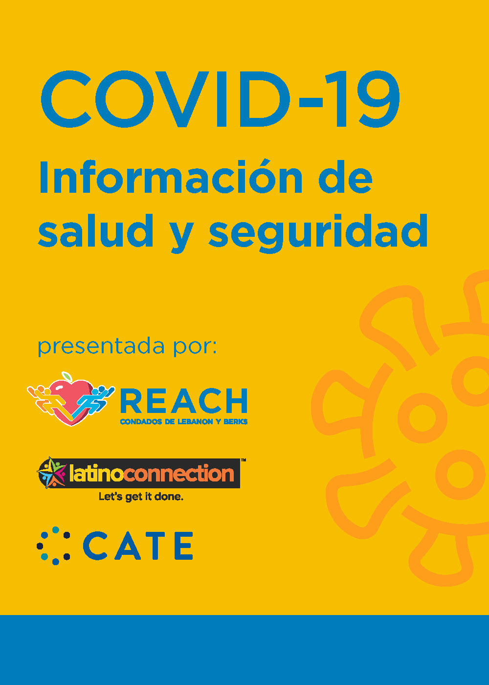 Spanish: English: Booklet to educate community on the pandemic and safety information