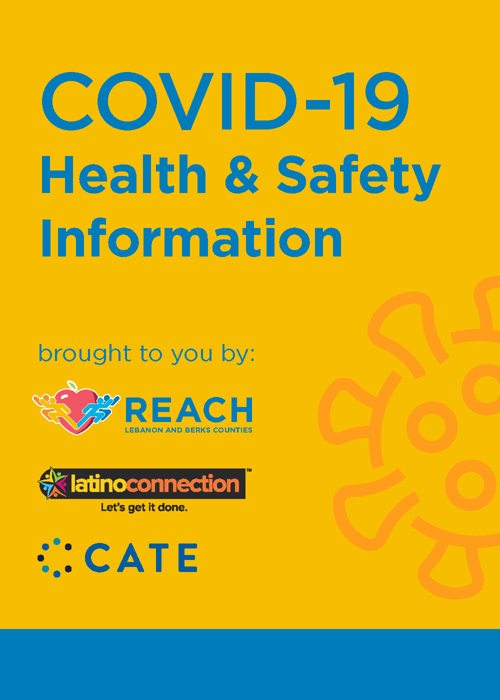 English: Booklet to educate community on the pandemic and safety information