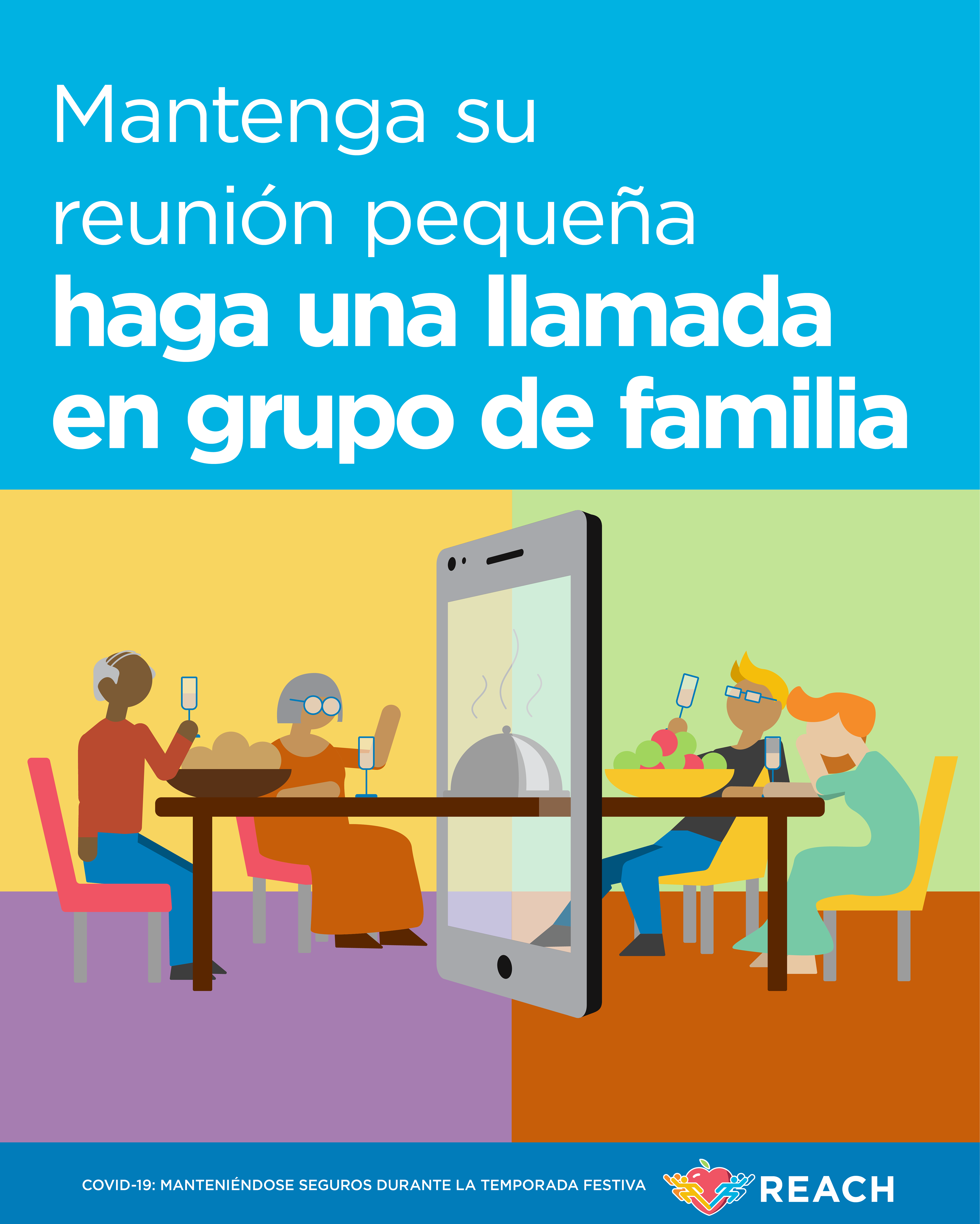 Illustration of safe video calls when Pandemic restrictions affect holiday gatherings
