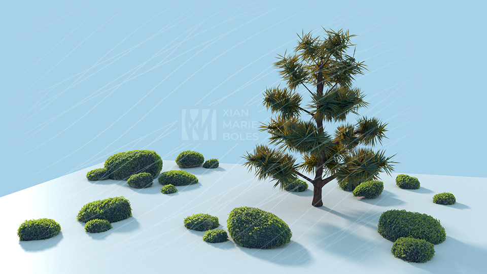 Modeled and rendered in Maya. Arnold shaders. Textured in Mudbox. Practice in using Xgen
