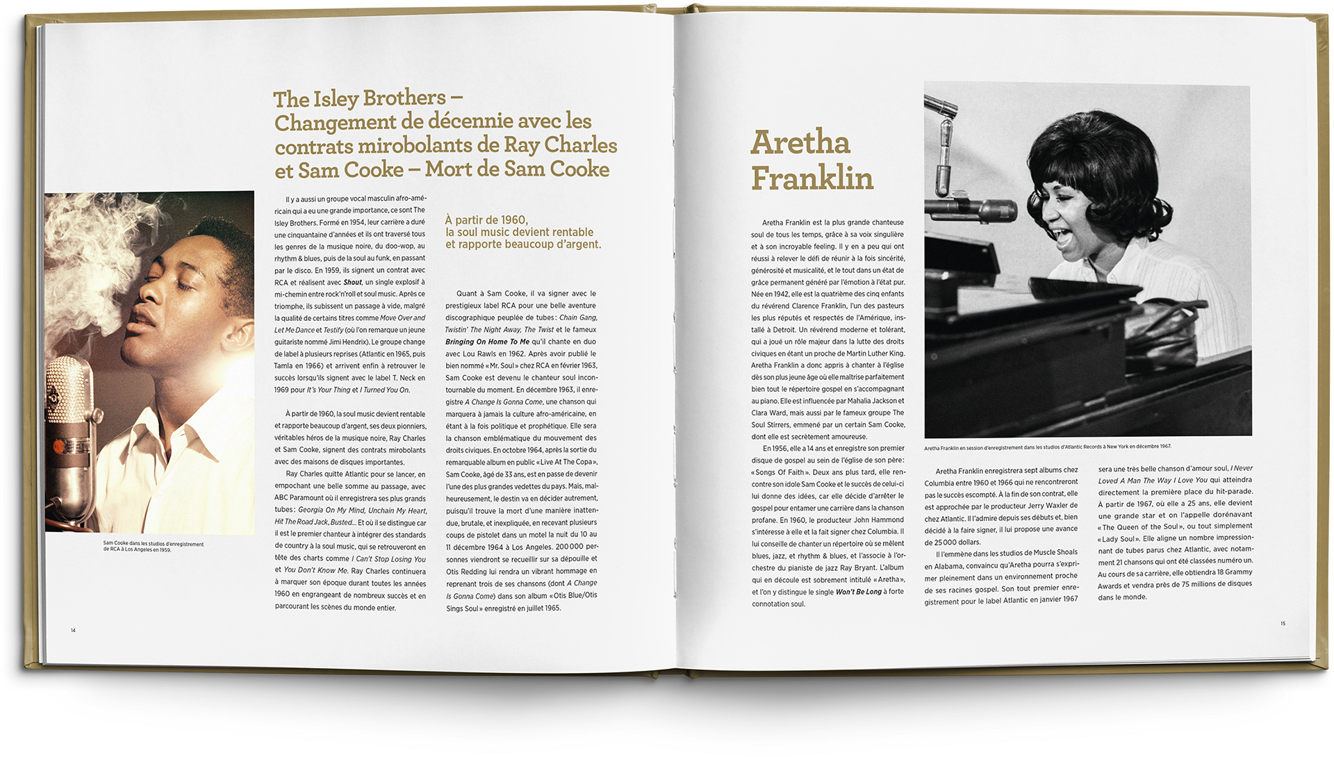 Soul Fever, l'histoire de la soul music par Lionel Eskenazi (vinyl-book livre 28 pages & 1 vinyle) © 2020 Wagram Music - Photo page 14 © Jess Rand, Michael Ochs Archives, Getty Images - Photo page 15 © David Gahr, Getty Images