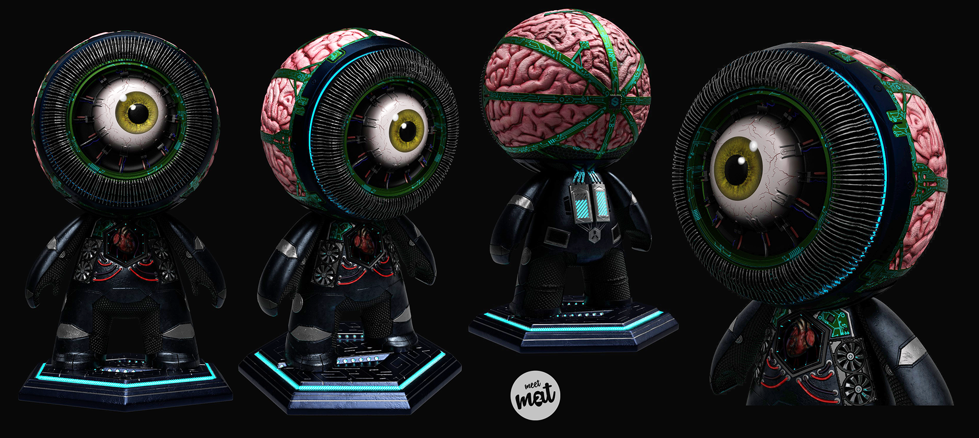 This is my entry for the Meet Mat 2 competition hosted by Substance Painter. This was my third work in Substance and was extremely challenging but I learned a ton and am quite happy with the finished model. The last night before submission I listened to a flipped normals video speaking on how textures tell the characters’ stories, so I added in some last-minute storytelling, a ding in the front that caused a small leak, scuffed feet, knees, and elbows, scratches around the outlet. I was just scratching the surface (figuratively and literally) with this notion, can’t wait to employ more of that idea into my next projects.