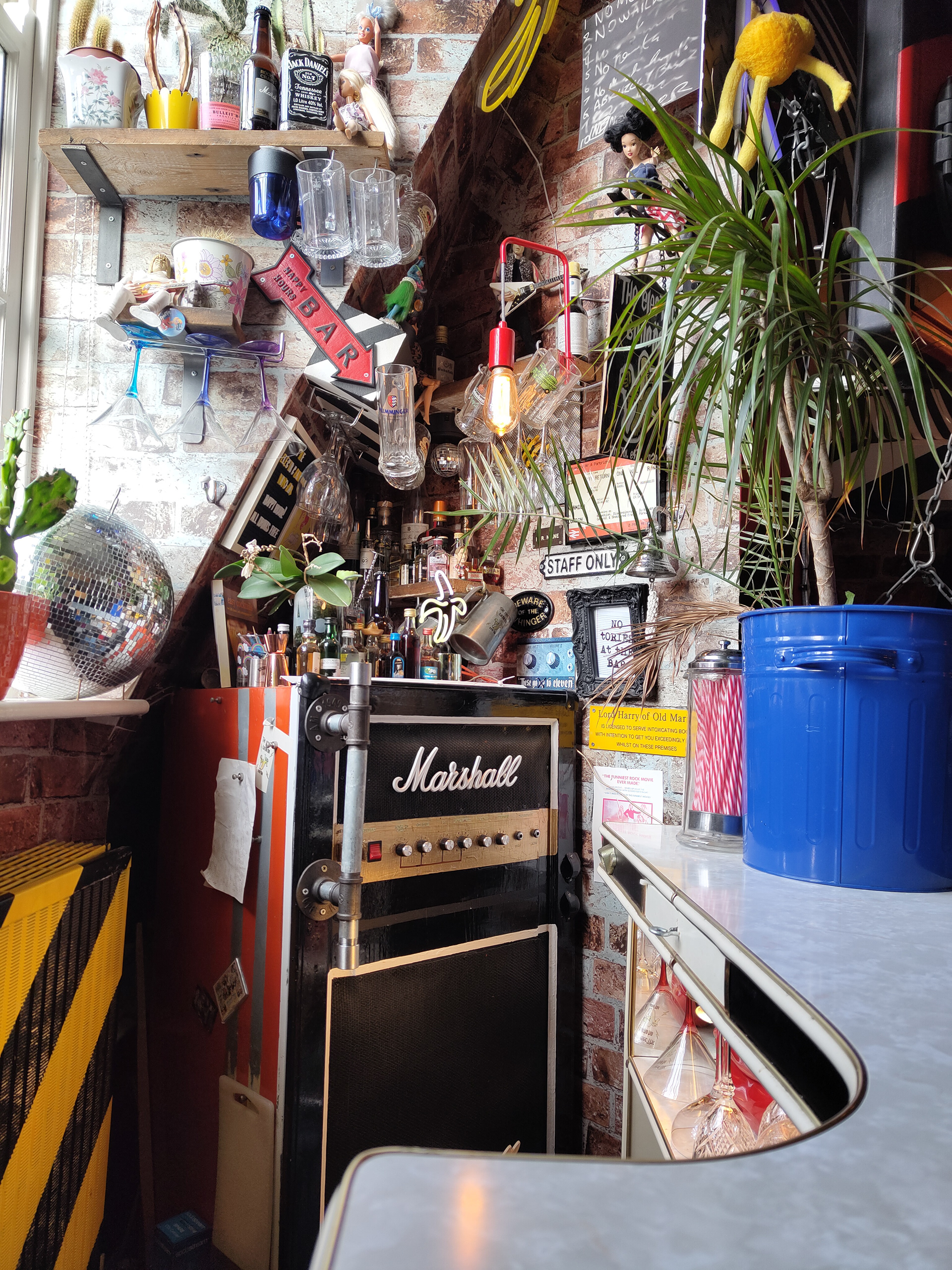 Living room - Home Bar with Customised Marshall Speaker fridge