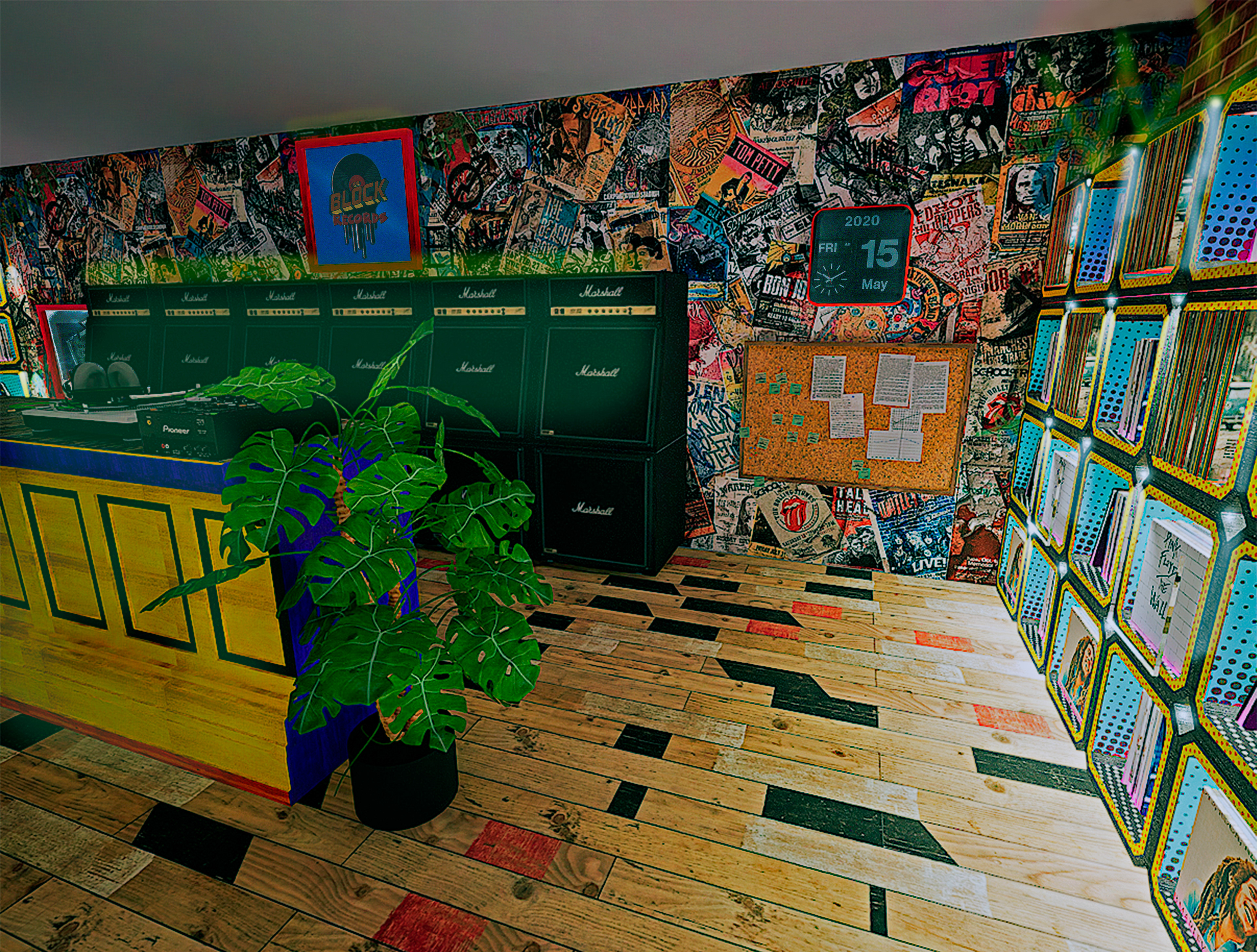 'Blöck Records'. 3D rendering of Blöck in a retail configuration
