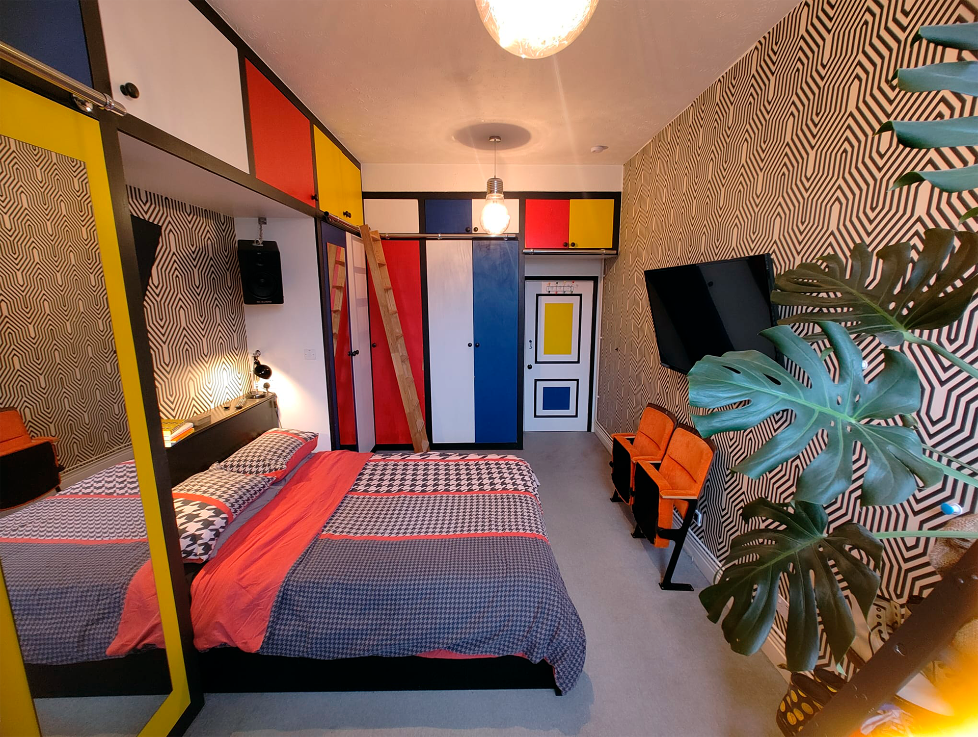 Bedroom - Mondrian Inspired bespoke wradrobes/cupboards