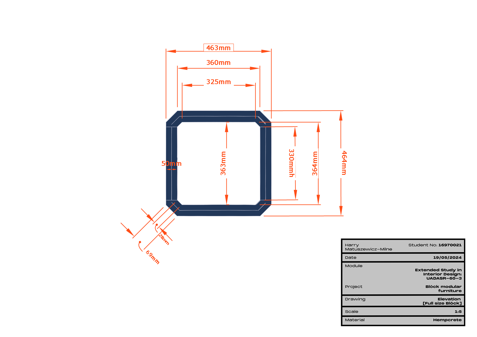 Full size Blöck: Elevation Drawing