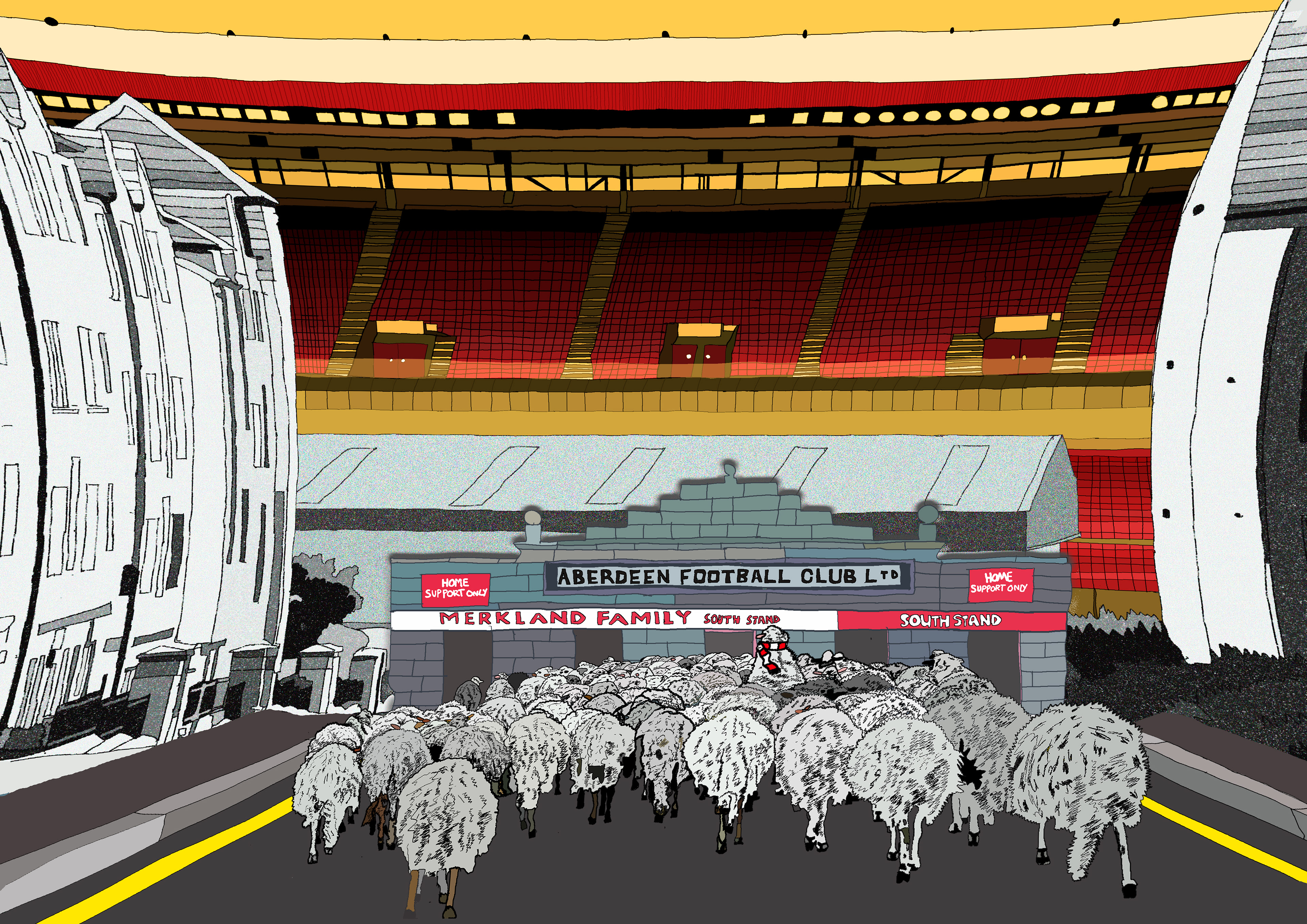Pittodrie Stadium, Aberdeen F.C - Photoshop