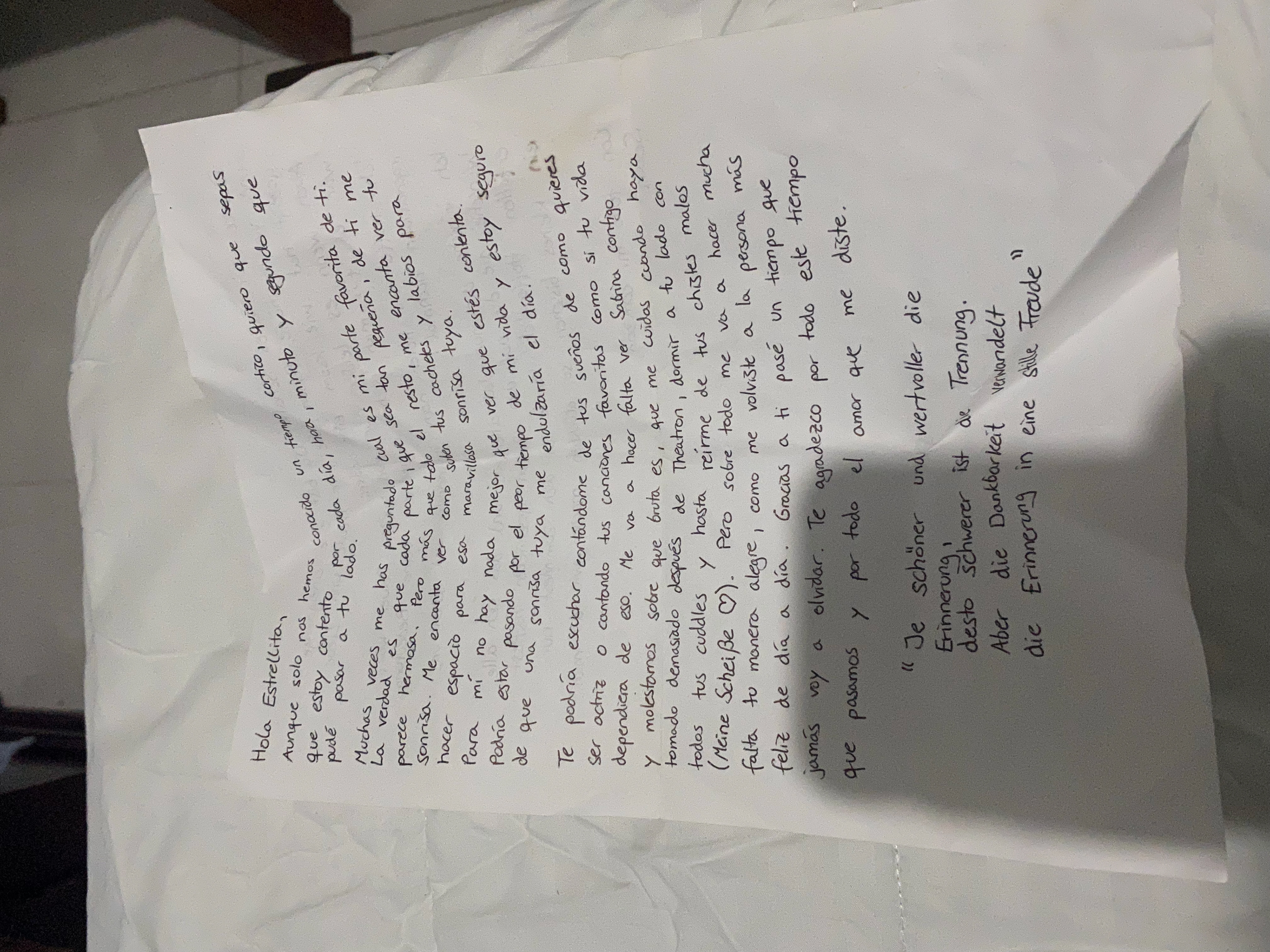Letter Sean wrote to me pt1- December 2018