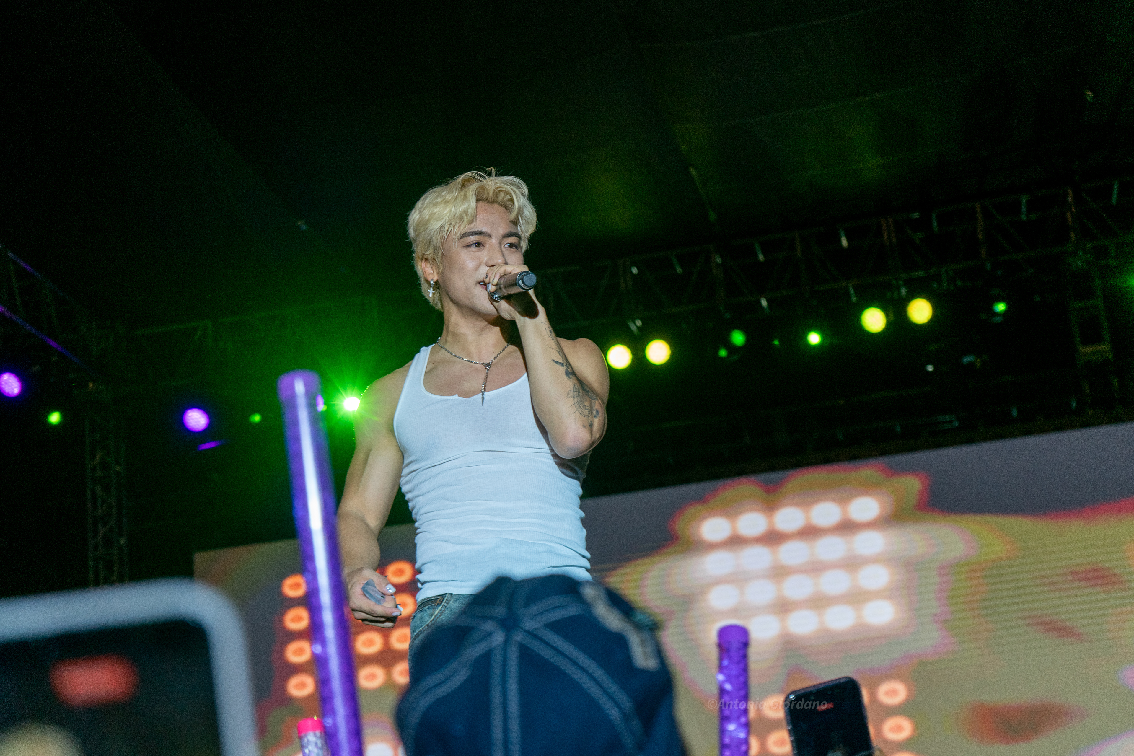Beom Han interacts with his fans
