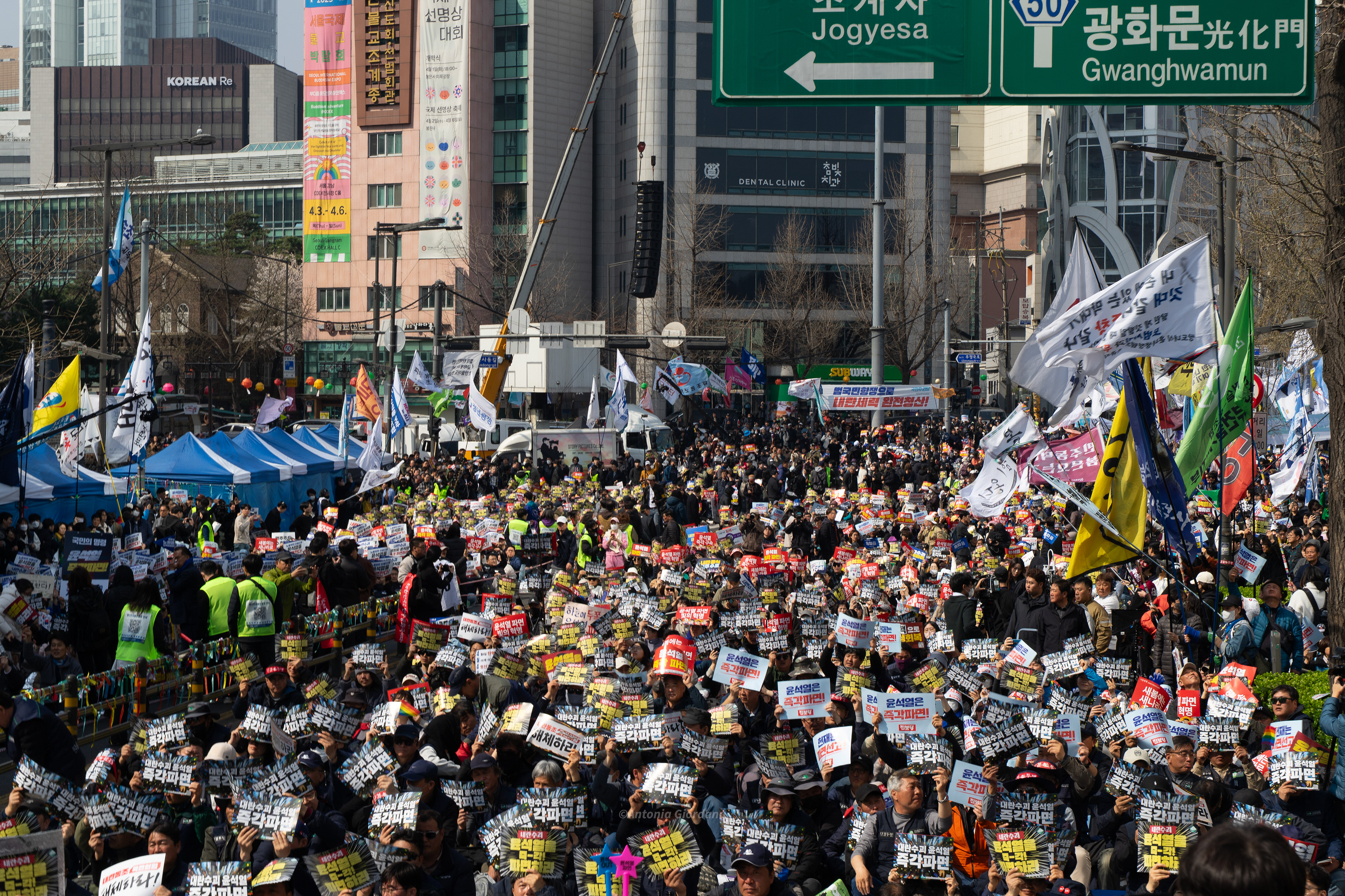 2025, Seoul, South Korea, near the courthouse; Impeachment Trial for now former President Yoon Suk Yeol