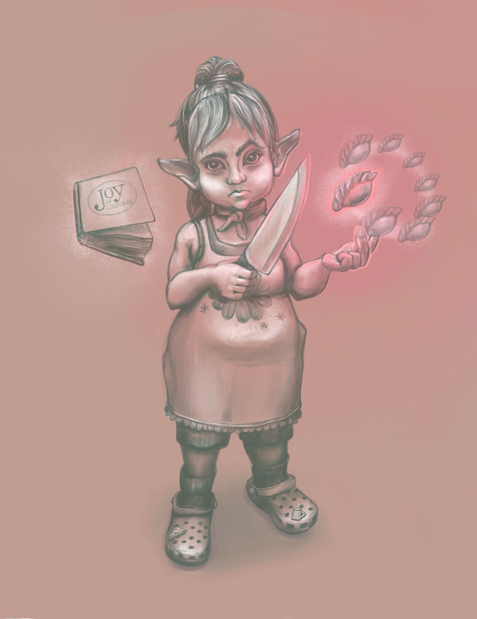 As an avid TTRPG player, I adore creating characters and bringing them to life. Meet Fecklepuss Stumblyduck Biddlekins; Gnome, Wizard, Ship's Cook.  