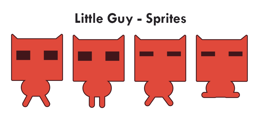 Little Guy Sprites made in Illustrator